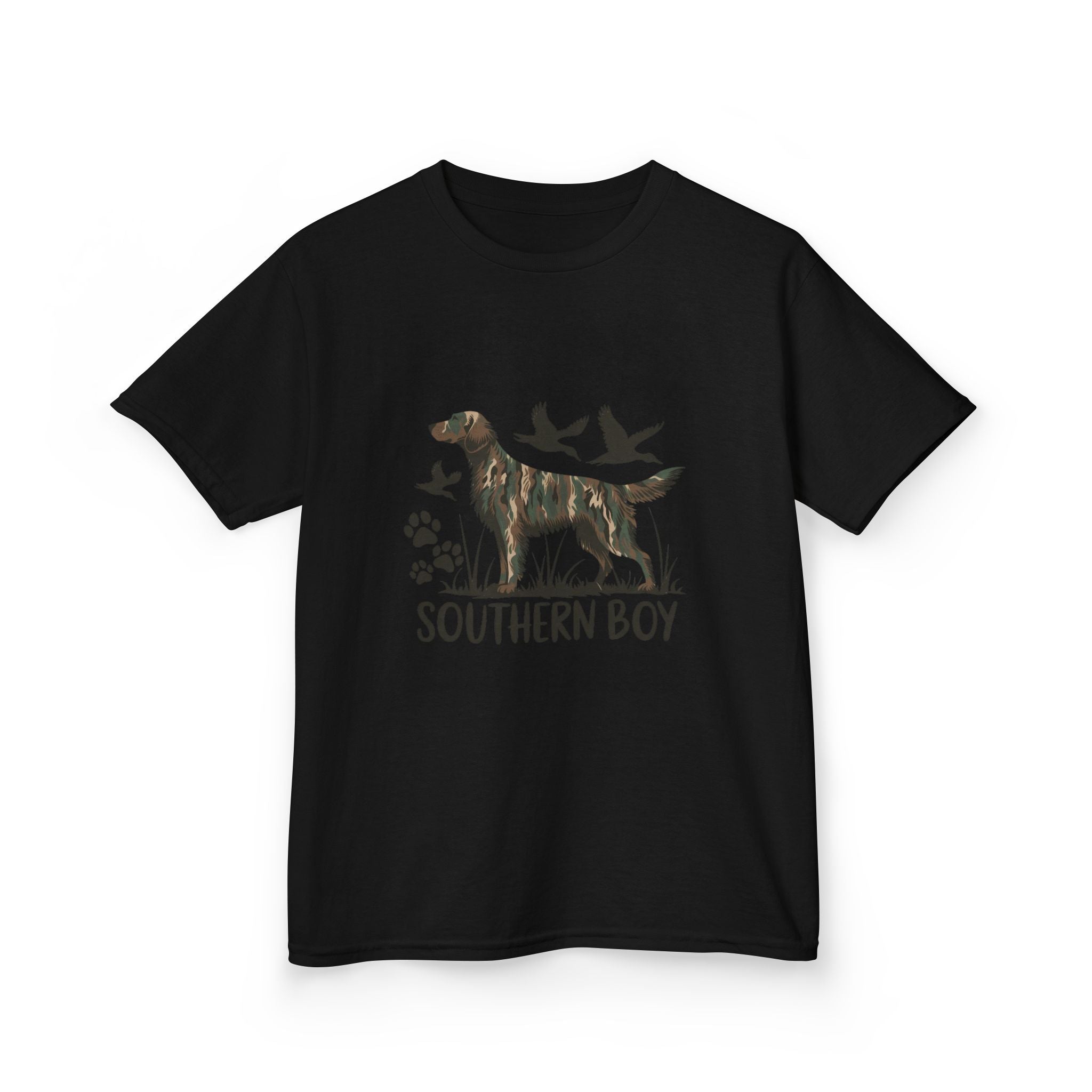 Kids 'Southern Boy' Camo Dog T-Shirt - Outdoor Hunting Puppy Tee