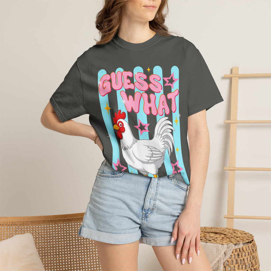 Guess What Rooster T-Shirt — Cute Retro Chicken Graphic Tee