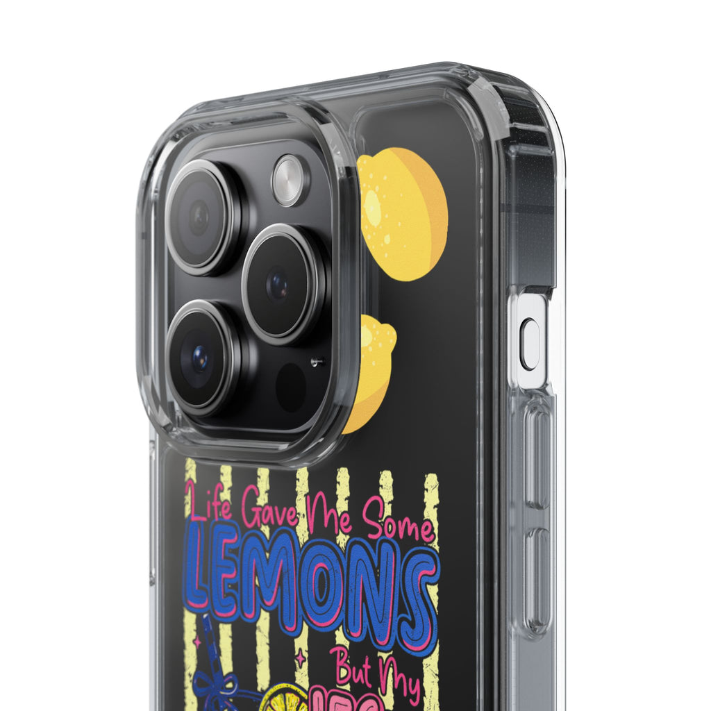 Clear Phone Case — “Life Gave Me Some Lemons But My Jesus Made Me Lemonade” Inspirational Lemon Design