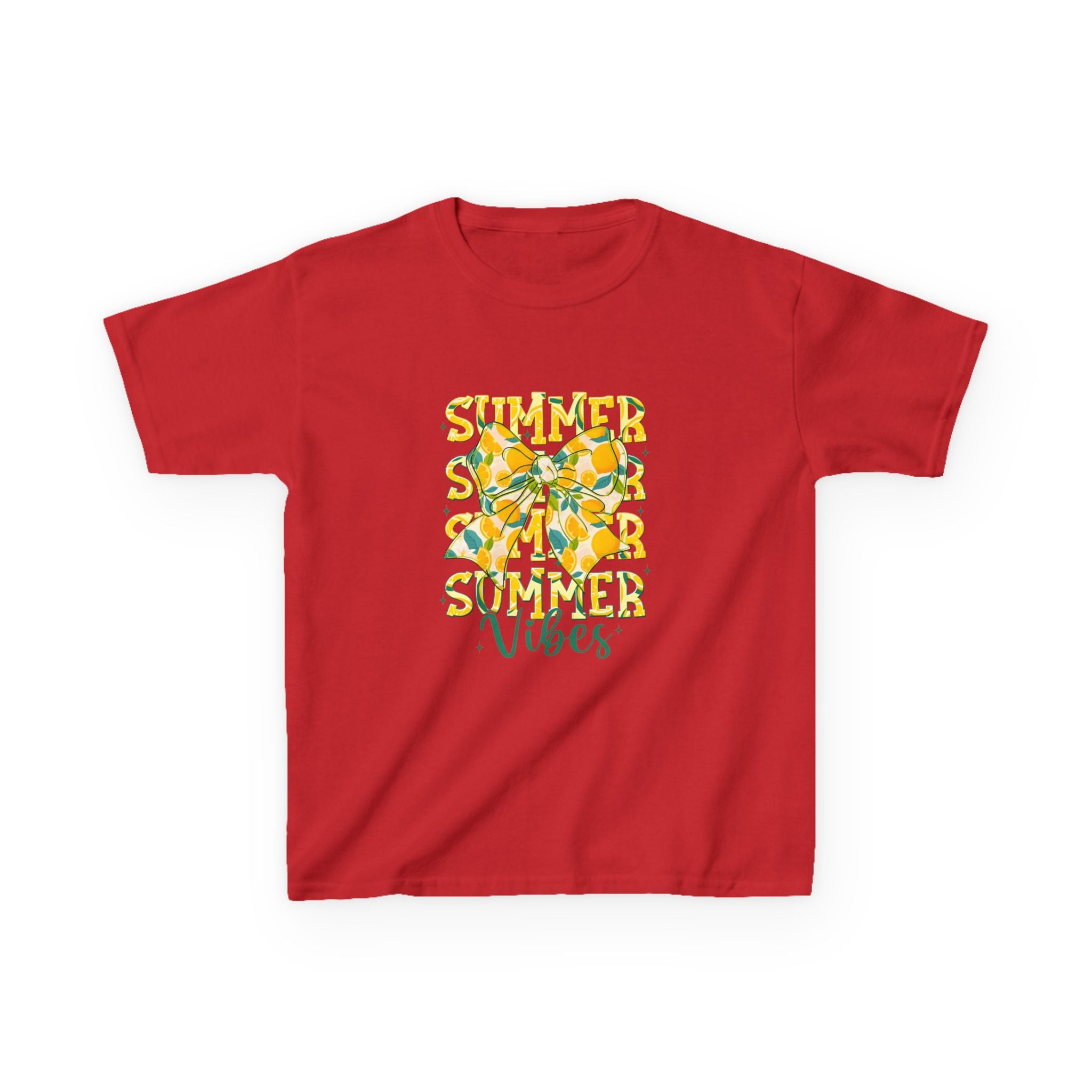 Kids Tee — "Summer Vibes" Lemon Floral Graphic