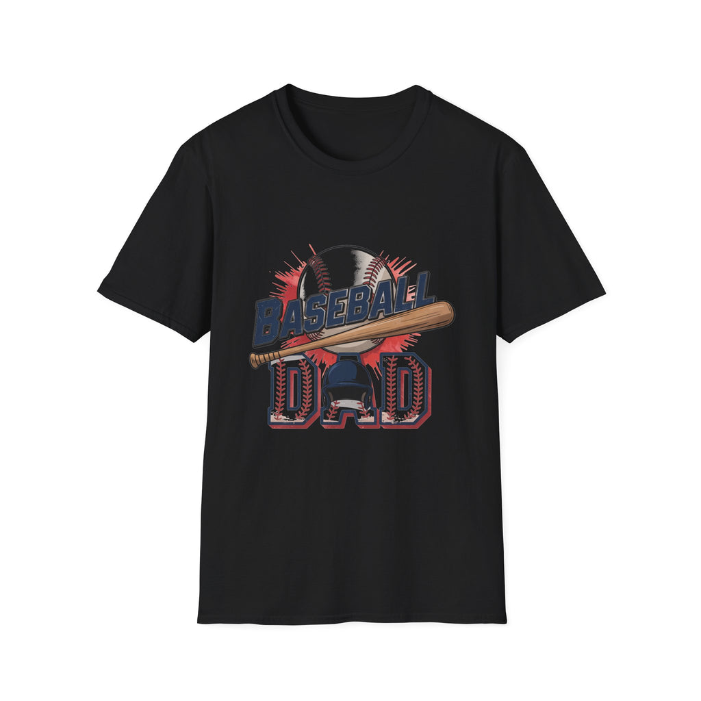 Baseball Dad T-Shirt — Vintage Baseball Ball & Bat Graphic