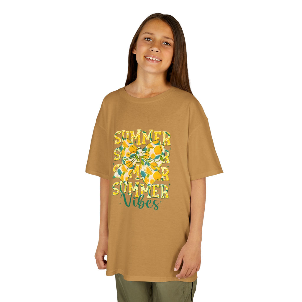 Kids Tee — "Summer Vibes" Lemon Floral Graphic
