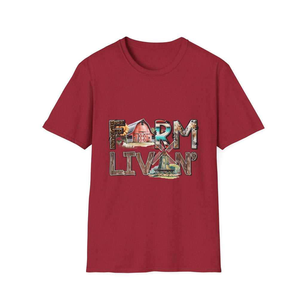 Farm Livin' Graphic T-Shirt — Rustic Barn Country Life Tee