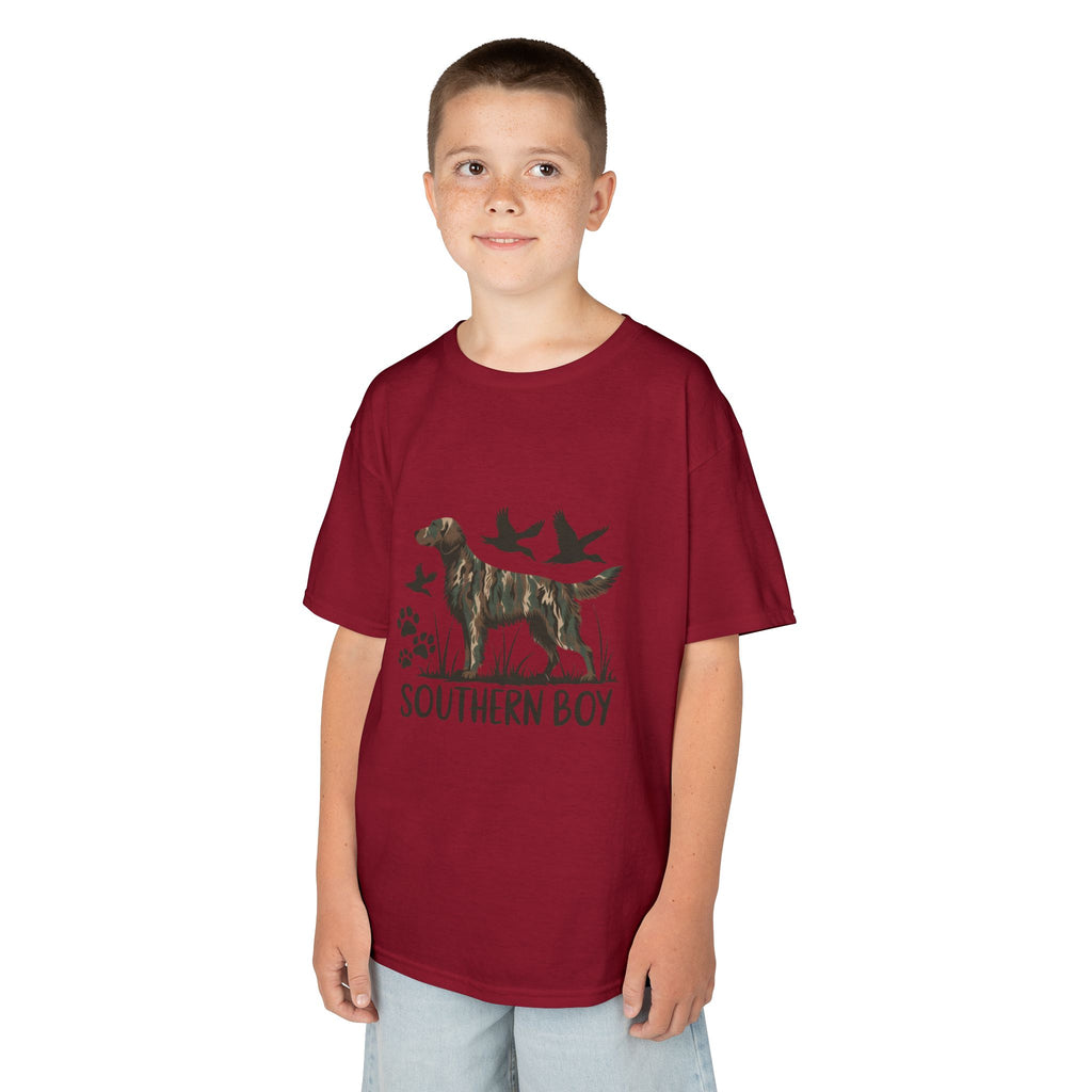 Kids 'Southern Boy' Camo Dog T-Shirt - Outdoor Hunting Puppy Tee