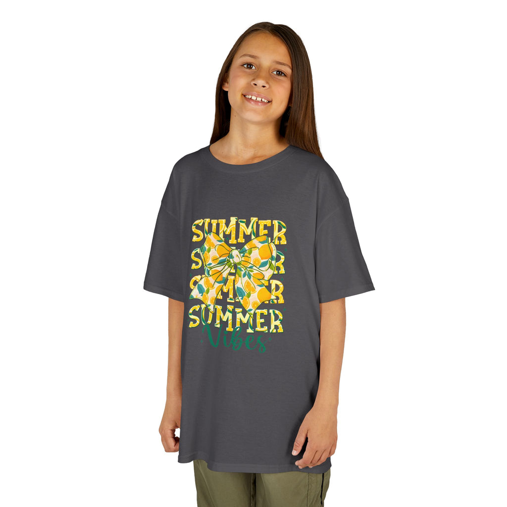 Kids Tee — "Summer Vibes" Lemon Floral Graphic