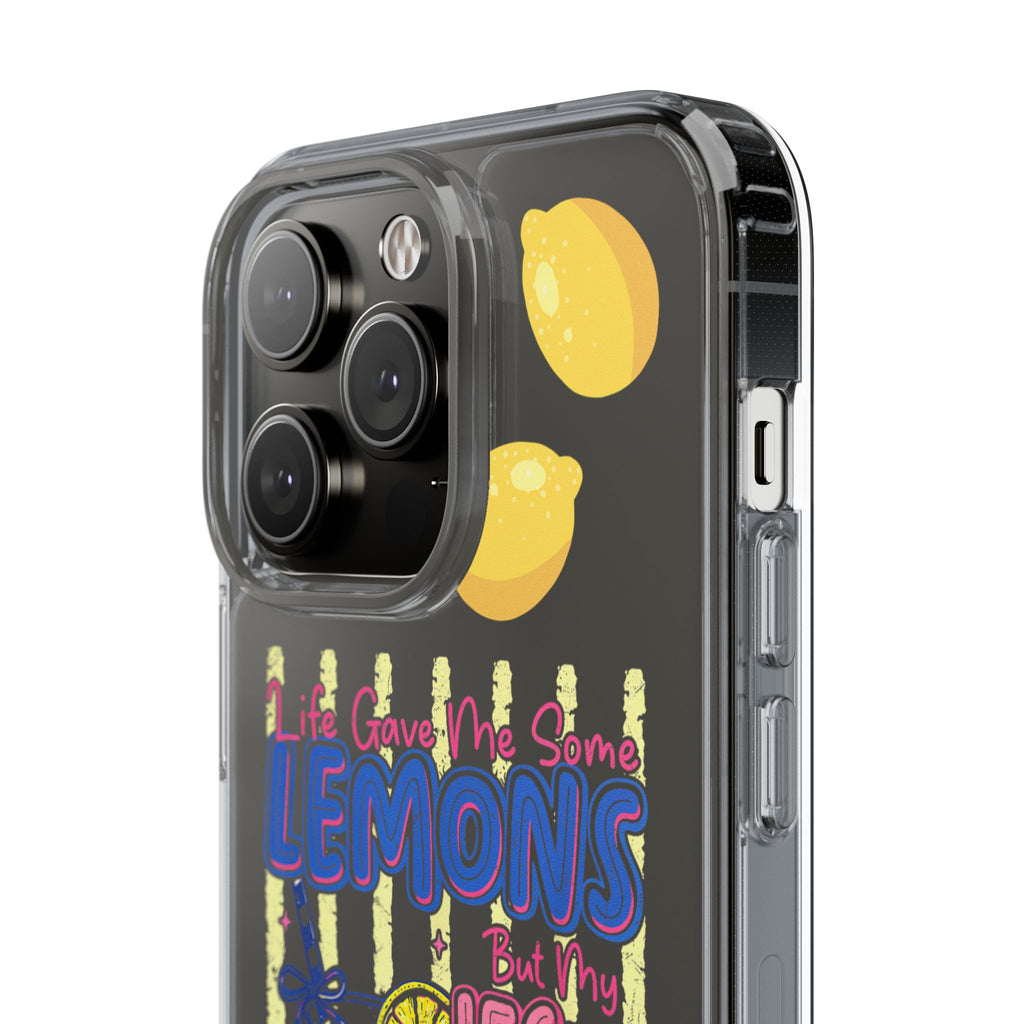 Clear Phone Case — “Life Gave Me Some Lemons But My Jesus Made Me Lemonade” Inspirational Lemon Design
