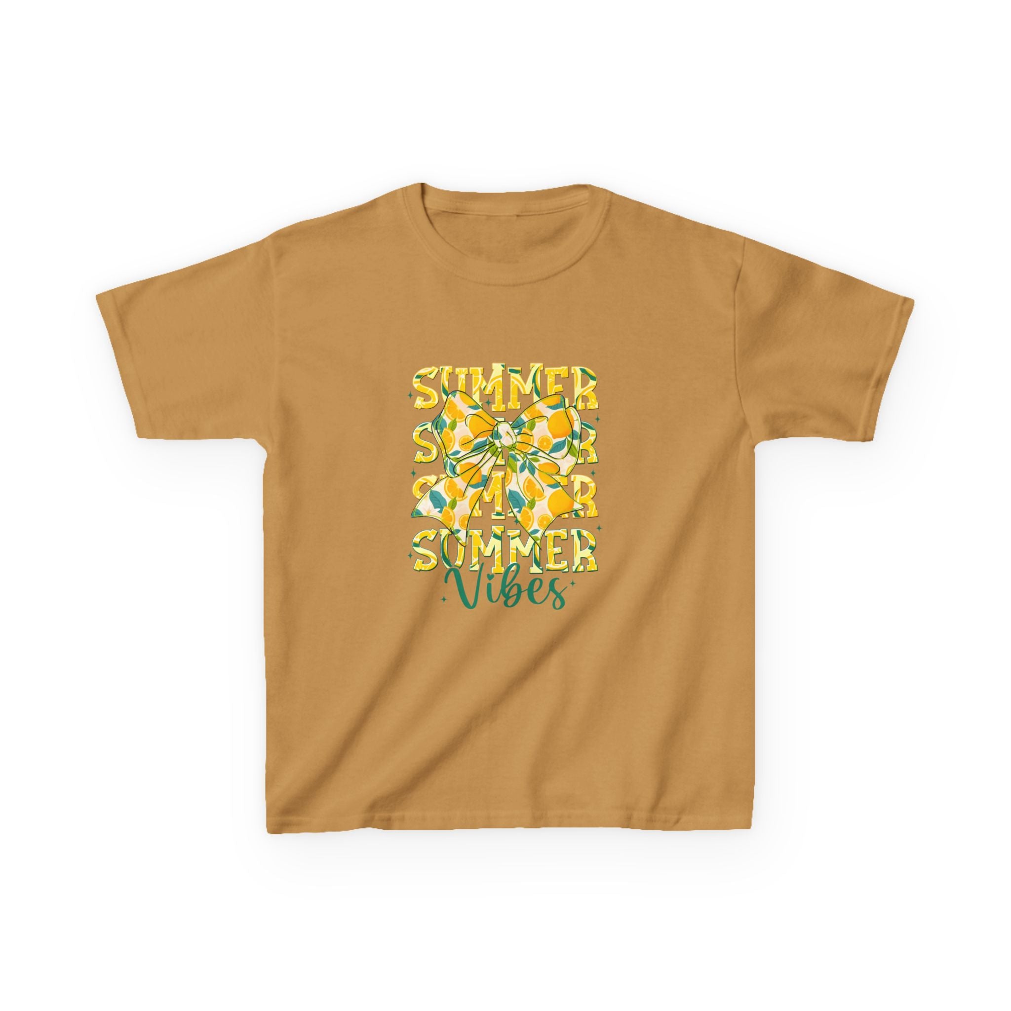 Kids Tee — "Summer Vibes" Lemon Floral Graphic