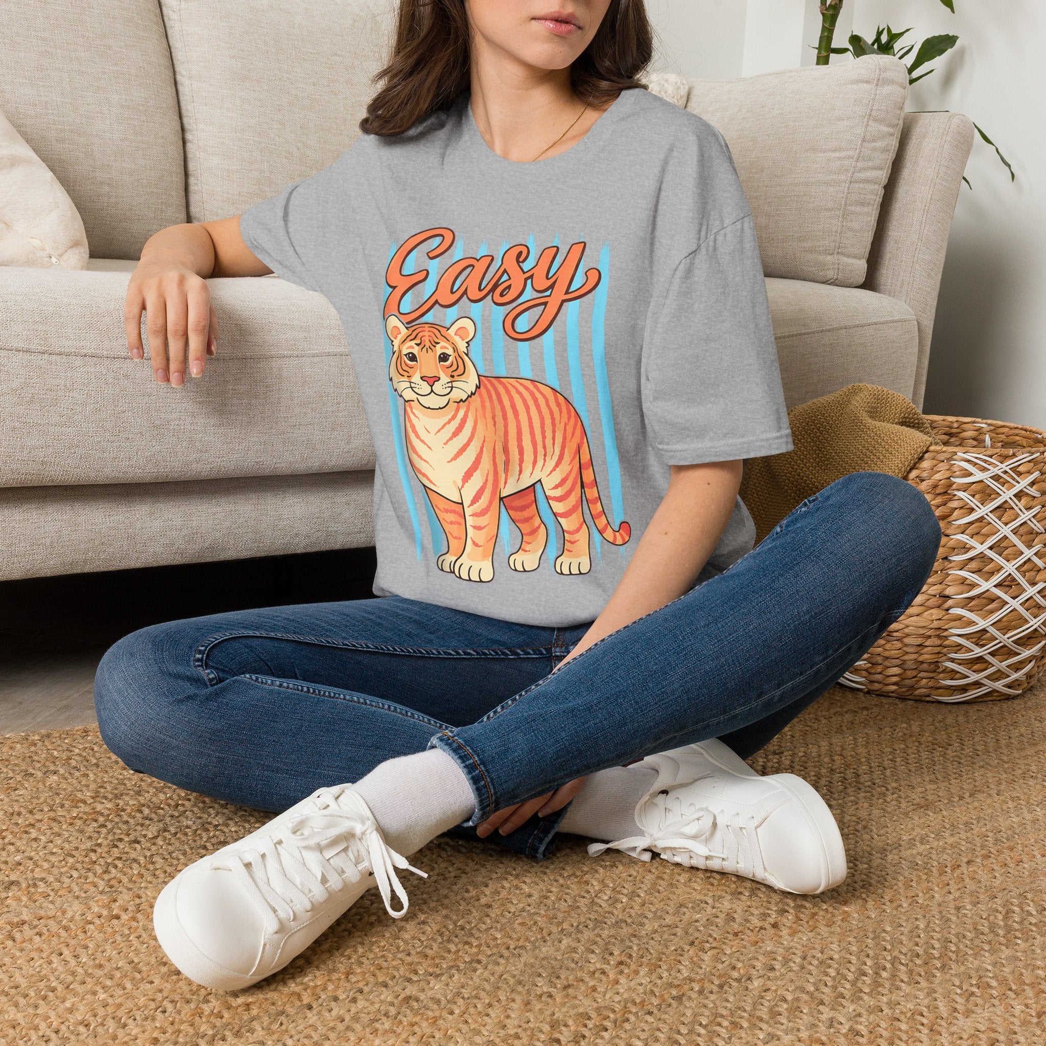 Easy Tiger T-Shirt — Retro Stripe Graphic Tee