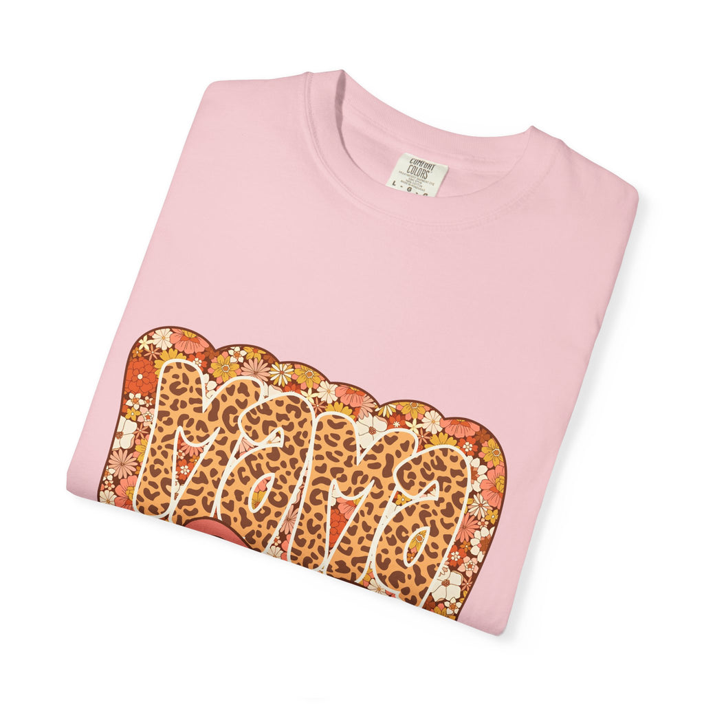 Mama Floral Bonnet T-Shirt Comfort Colors® Leopard Print Mama Shirt,Coquette Bow Mom T-shirt,Mother's Day Gift,Gift for New Mom