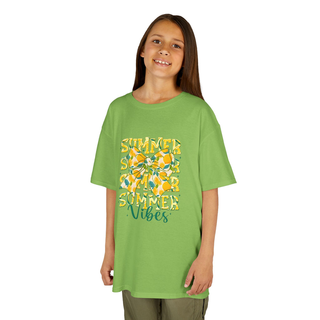 Kids Tee — "Summer Vibes" Lemon Floral Graphic