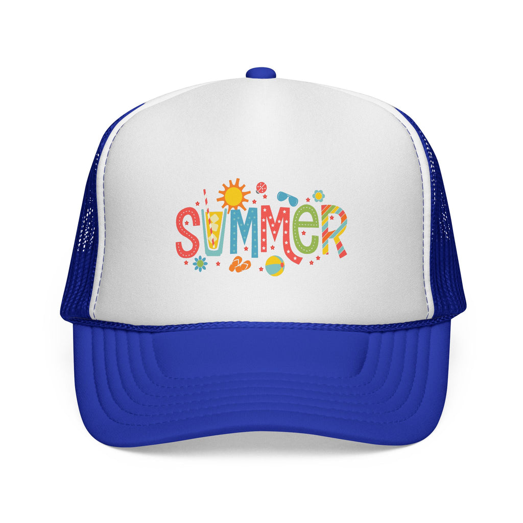 Summer Trucker Cap — Colorful Beach Vibes Hat