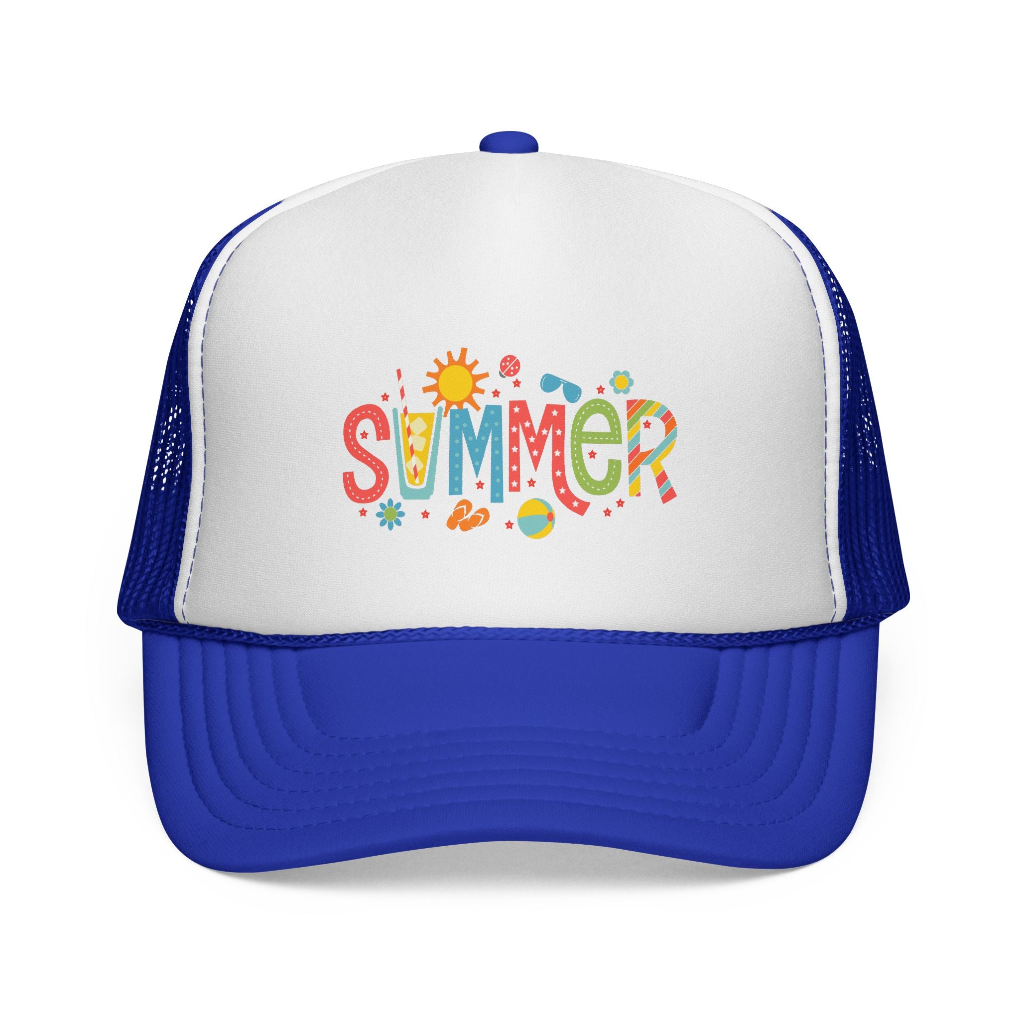 Summer Trucker Cap — Colorful Beach Vibes Hat