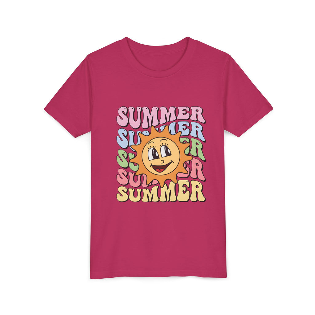 Youth Tee – Retro Happy Sun “Summer” Graphic Kids T-Shirt