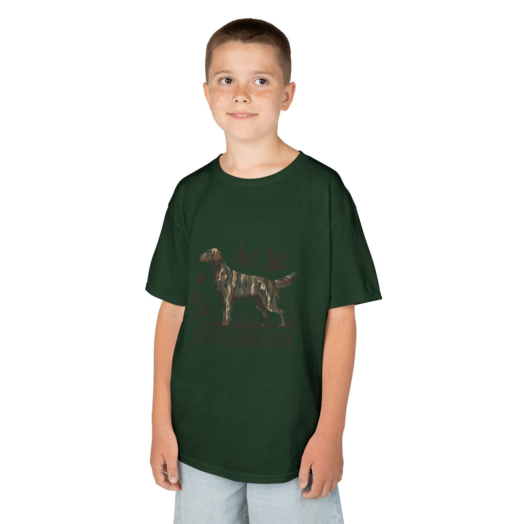 Kids 'Southern Boy' Camo Dog T-Shirt - Outdoor Hunting Puppy Tee