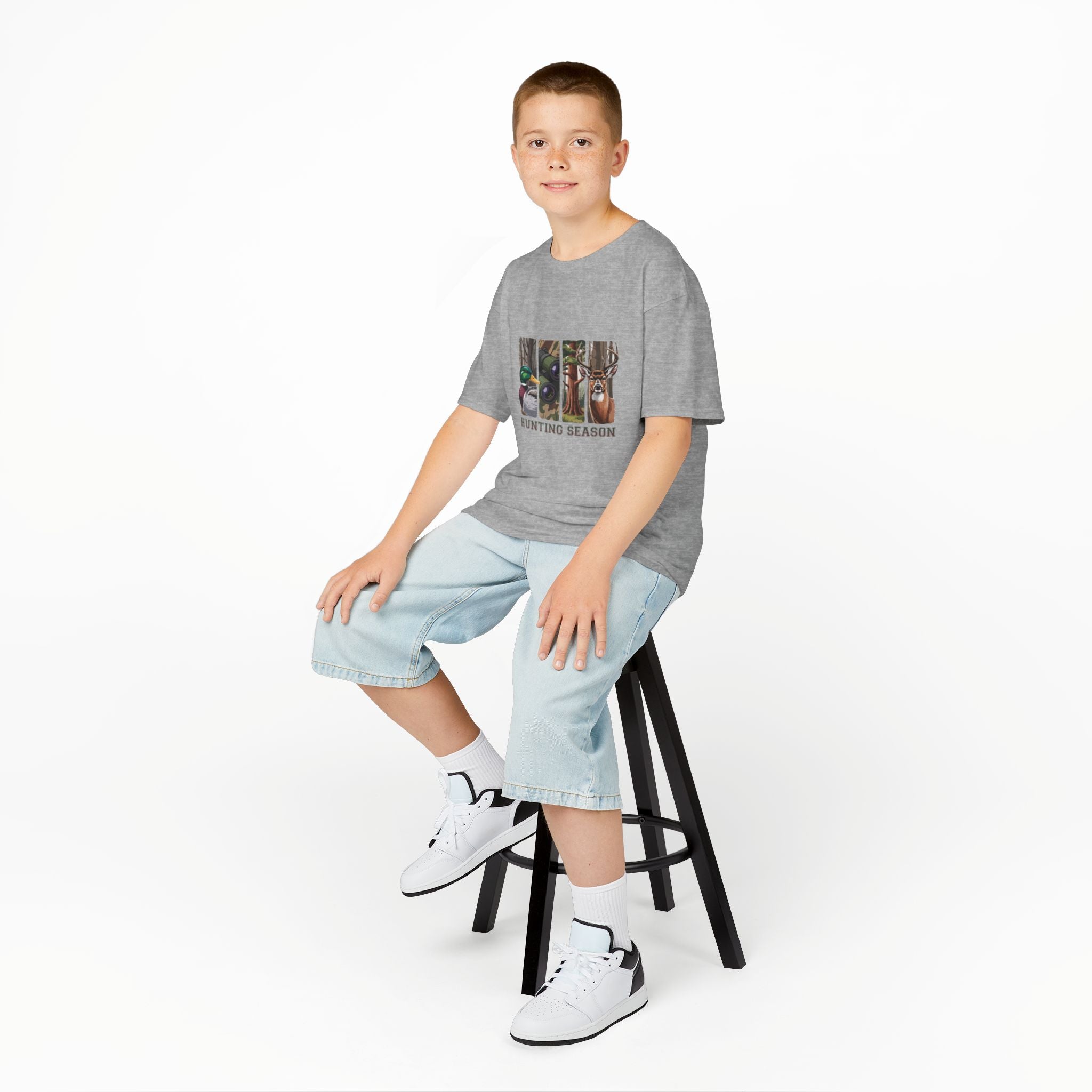 Kids Tee — 'Hunting Season' Duck & Deer Woodland Graphic