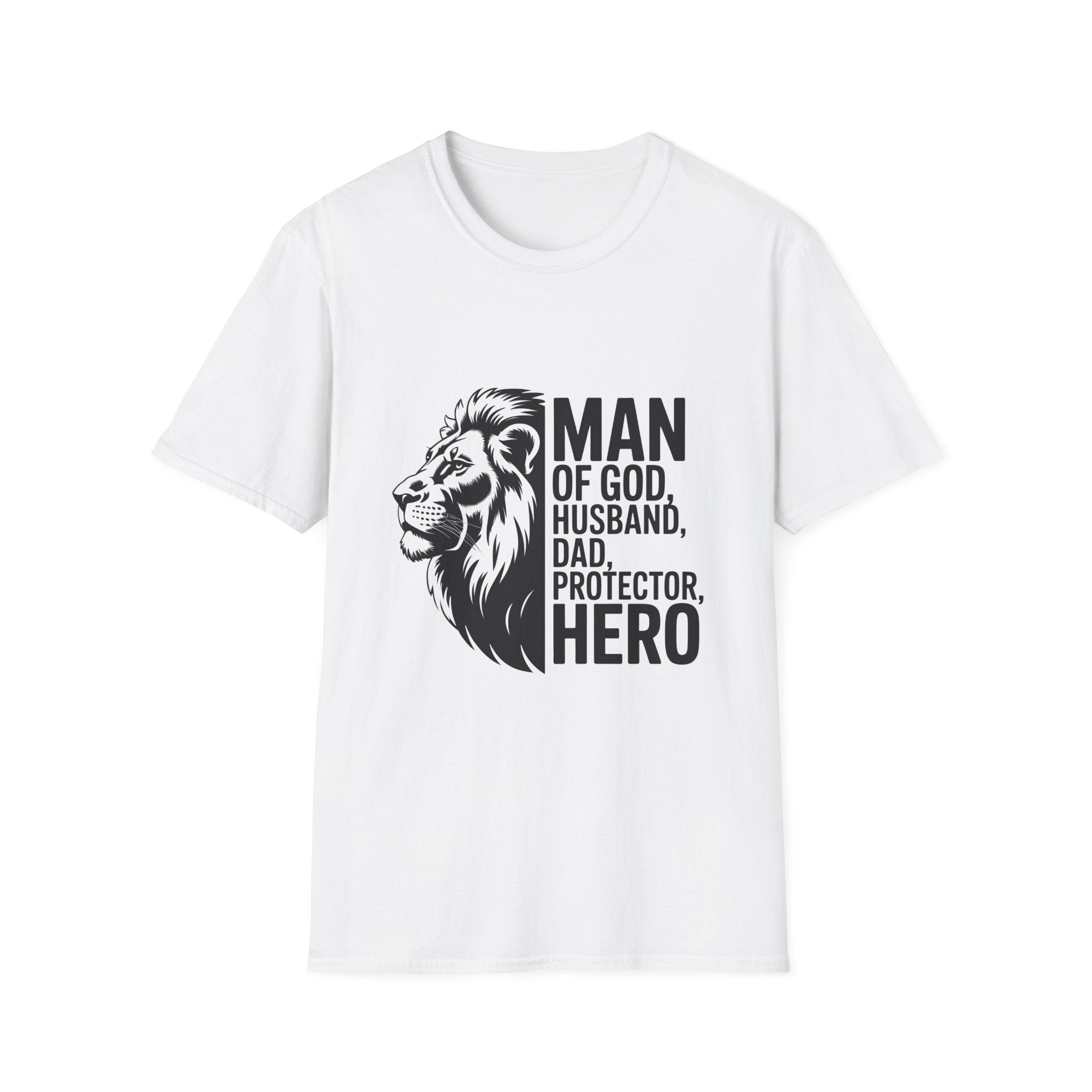 Man of God Husband Dad Protector Hero T-Shirt