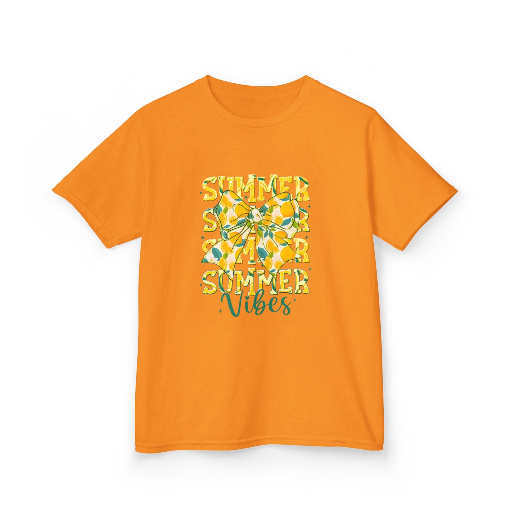 Kids Tee — "Summer Vibes" Lemon Floral Graphic