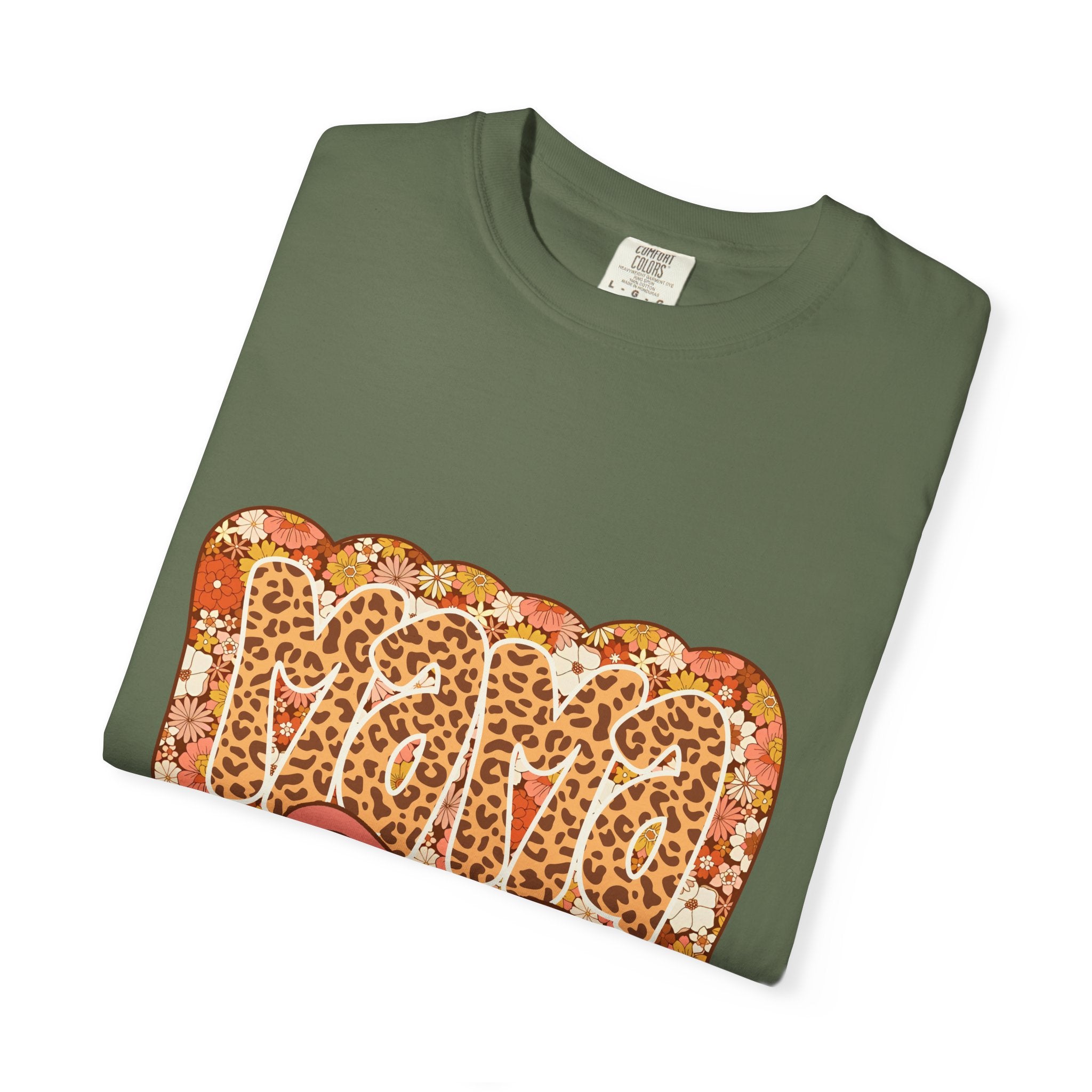 Mama Floral Bonnet T-Shirt Comfort Colors® Leopard Print Mama Shirt,Coquette Bow Mom T-shirt,Mother's Day Gift,Gift for New Mom