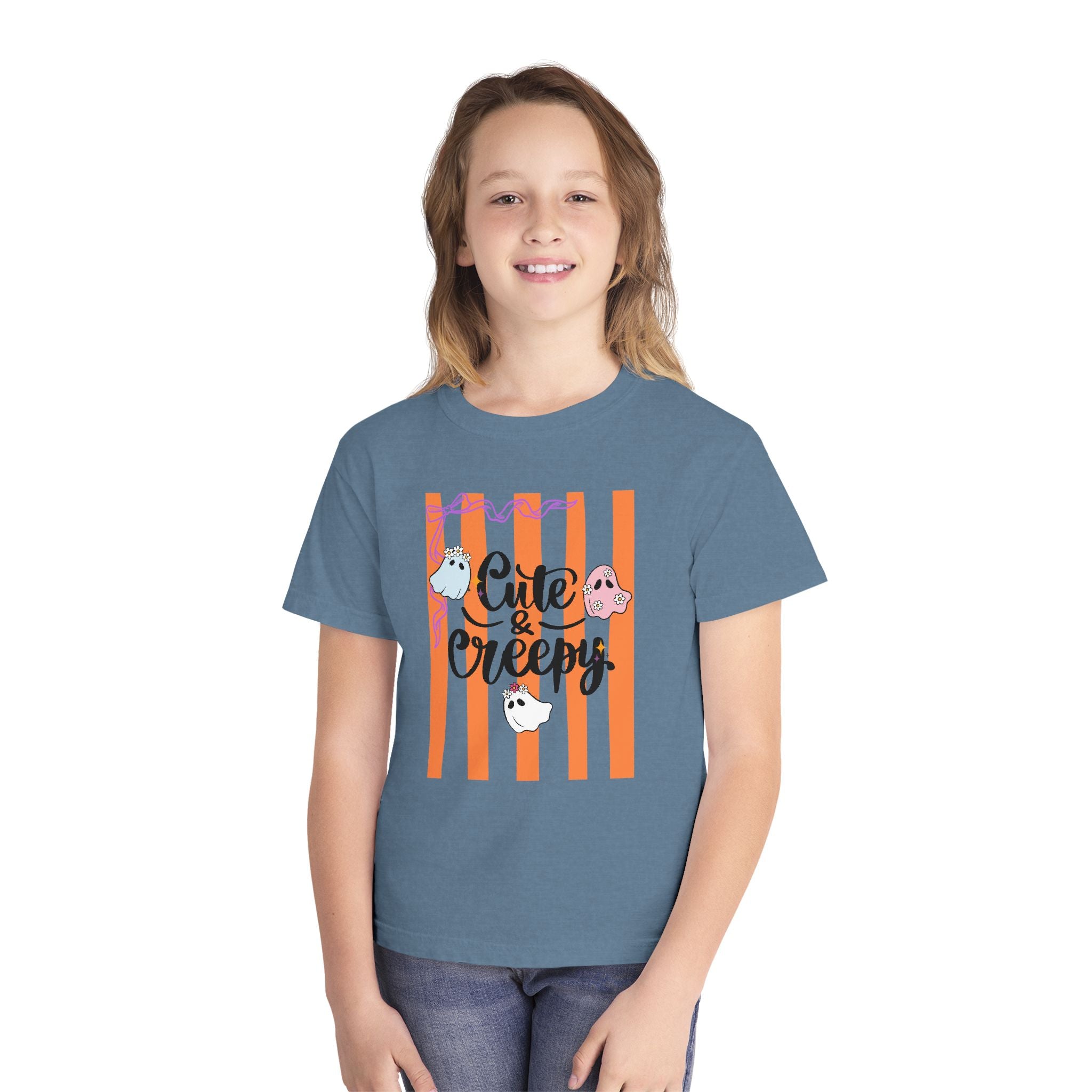 Cute & Creepy Ghosts Youth Tee — Kids Halloween Graphic Shirt