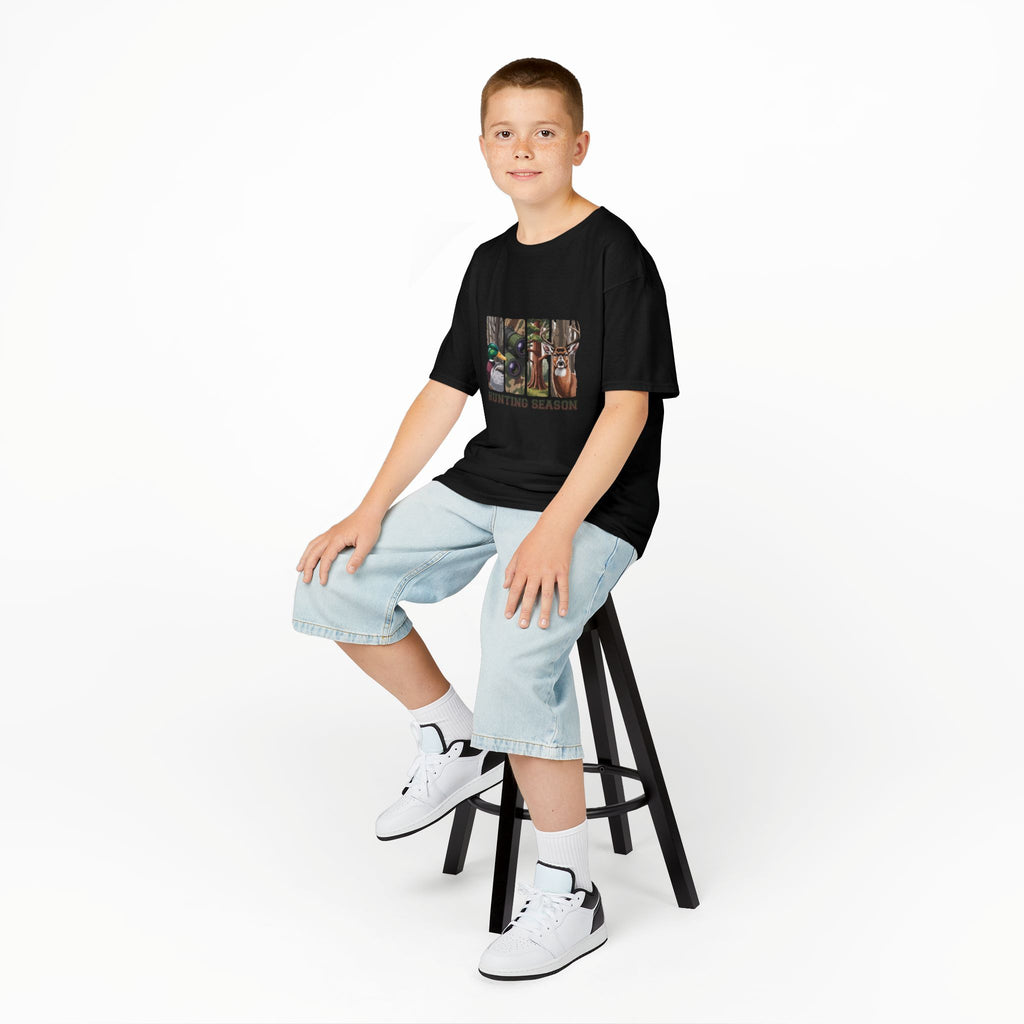 Kids Tee — 'Hunting Season' Duck & Deer Woodland Graphic