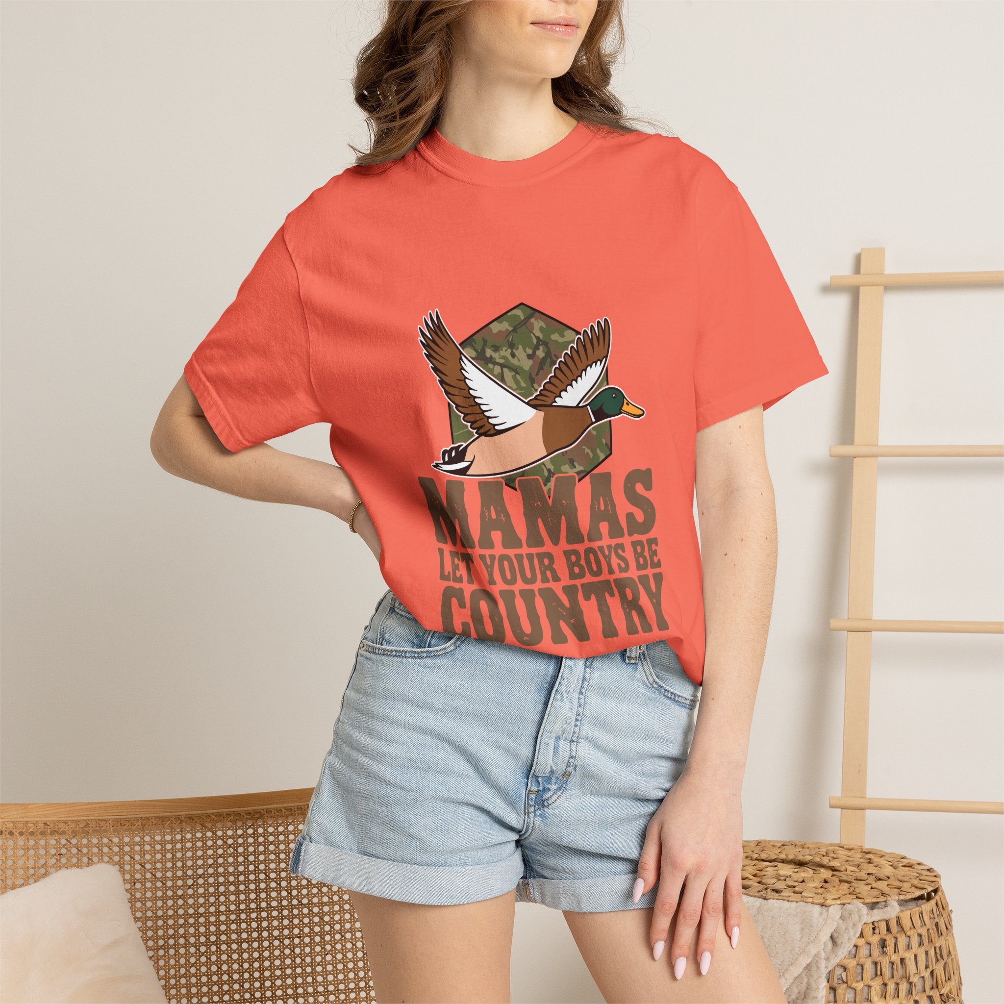 T-Shirt — “Mamas Let Your Boys Be Country” Duck Hunting Graphic Tee