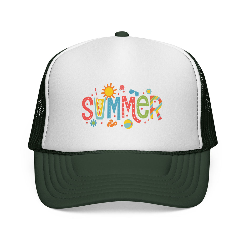 Summer Trucker Cap — Colorful Beach Vibes Hat
