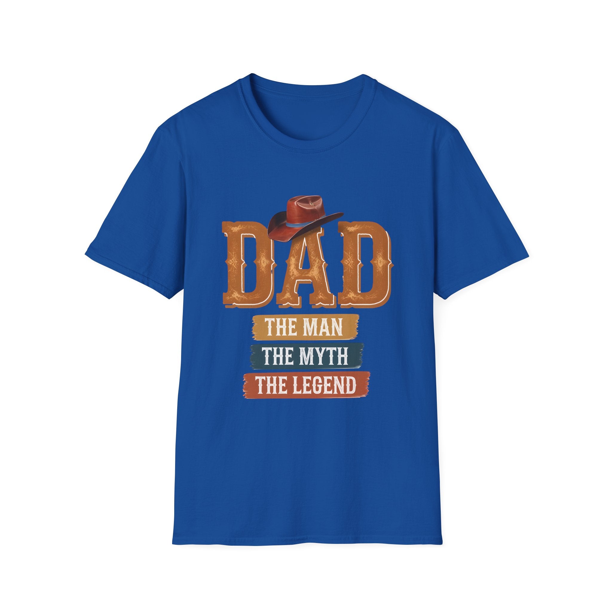 Dad Cowboy T-Shirt — "DAD" with Hat & "The Man The Myth The Legend" Design