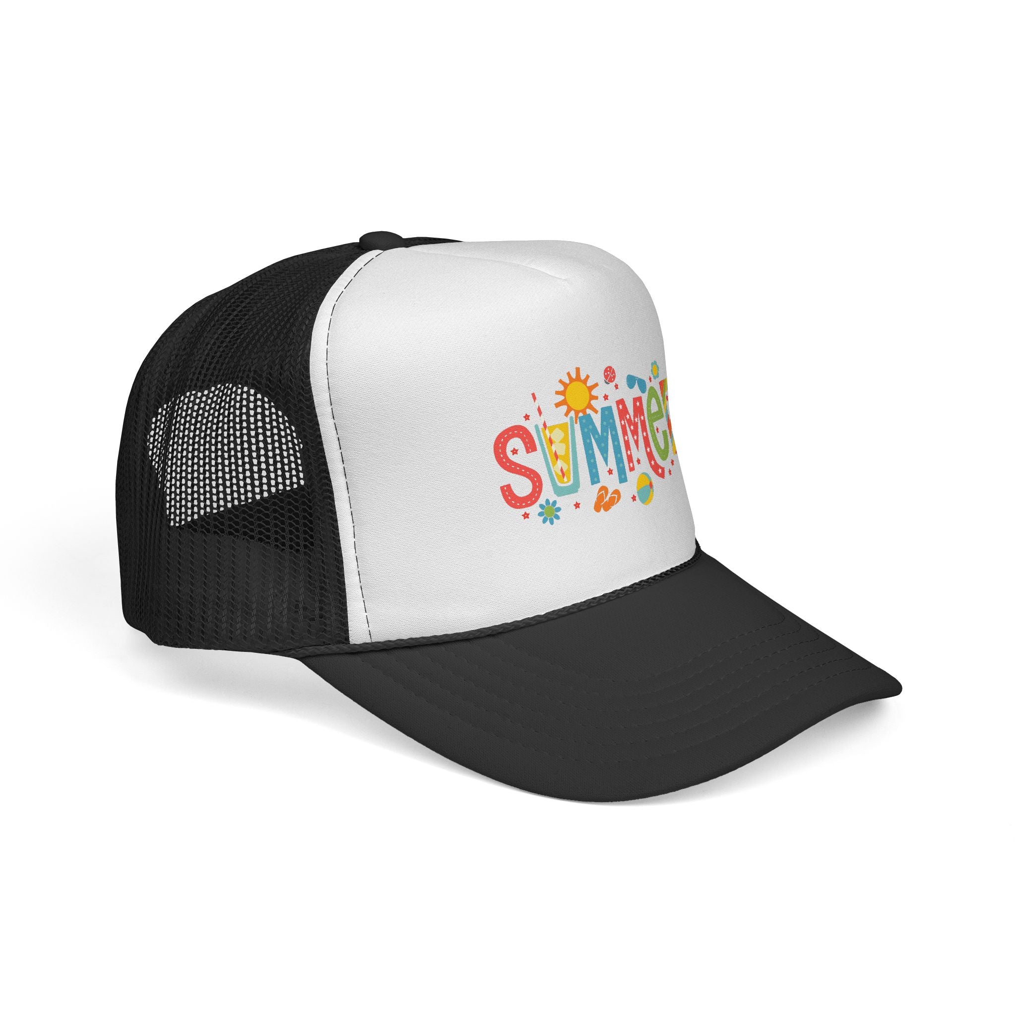 Summer Trucker Cap — Colorful Beach Vibes Hat