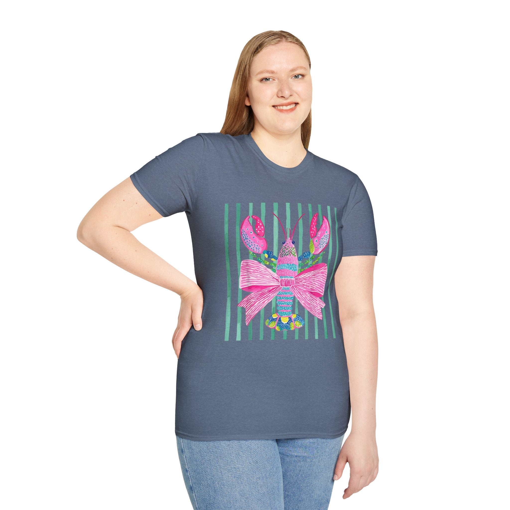 Easter Lobster Tee — Pink Floral Bow Beach Crab T-Shirt