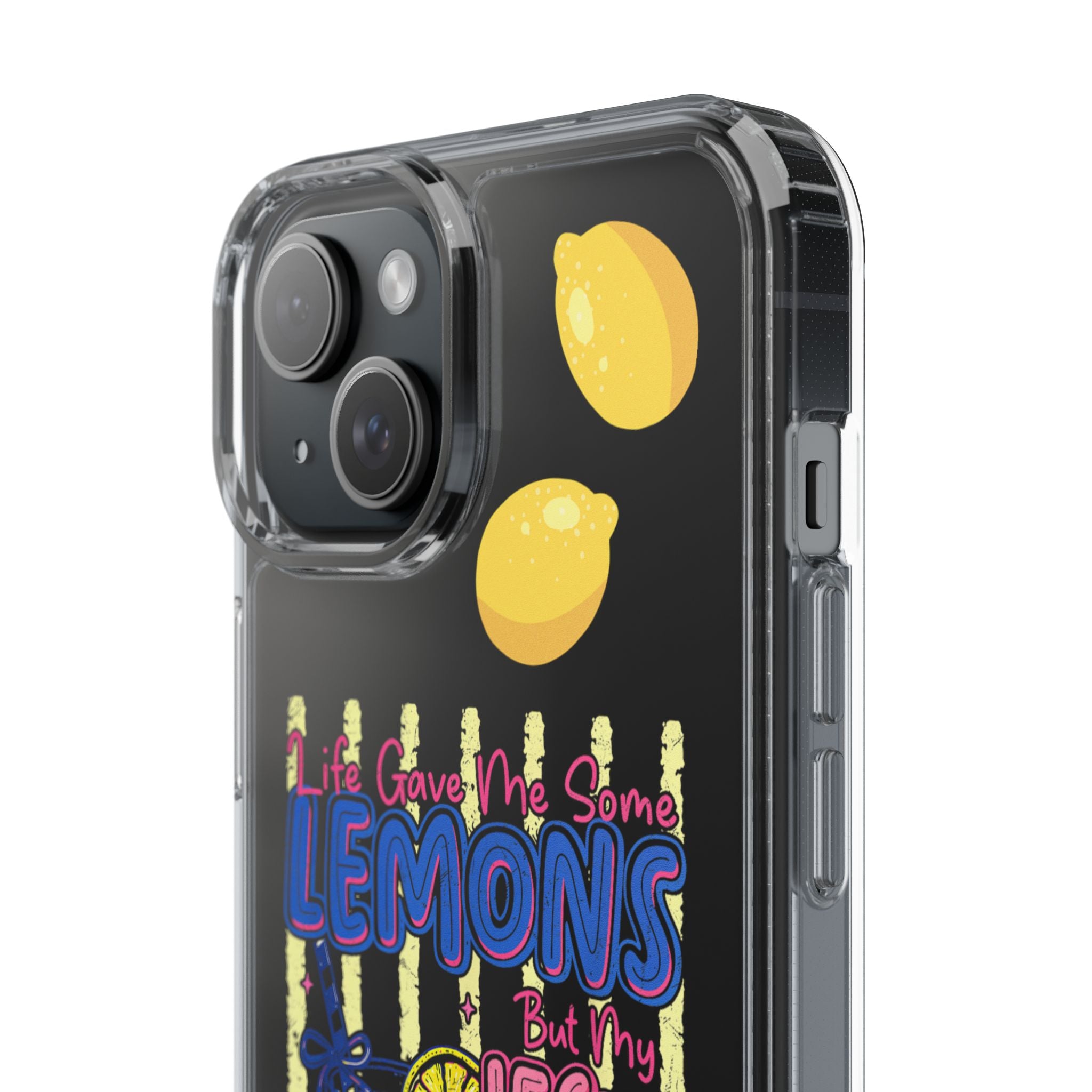 Clear Phone Case — “Life Gave Me Some Lemons But My Jesus Made Me Lemonade” Inspirational Lemon Design