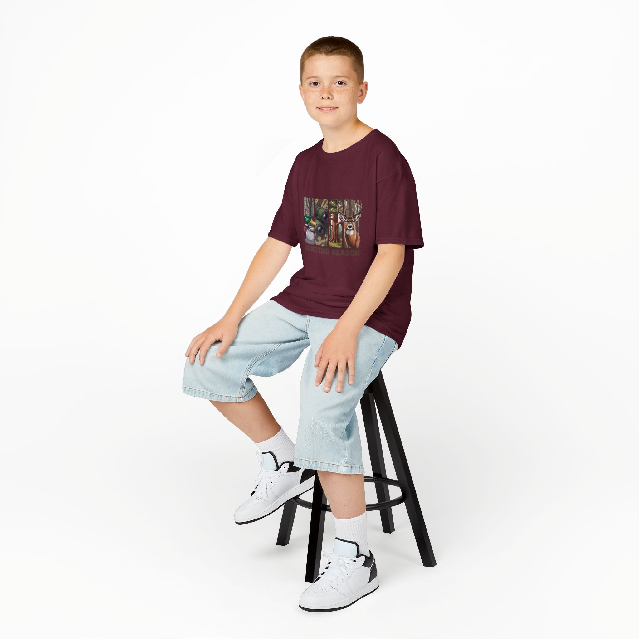 Kids Tee — 'Hunting Season' Duck & Deer Woodland Graphic