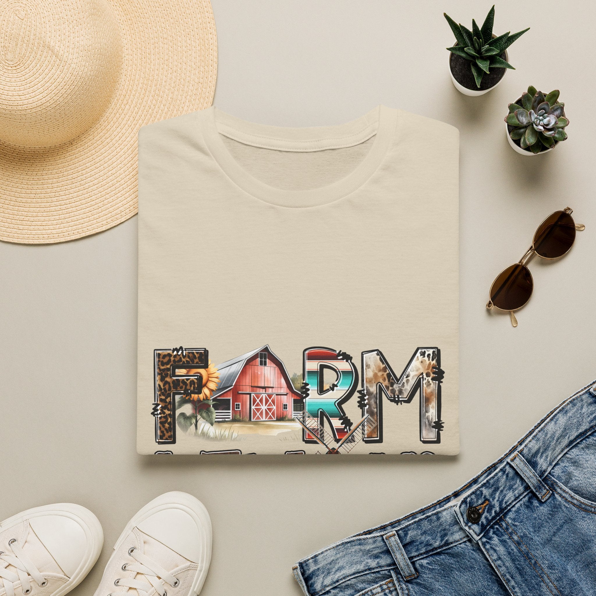 Farm Livin' Graphic T-Shirt — Rustic Barn Country Life Tee