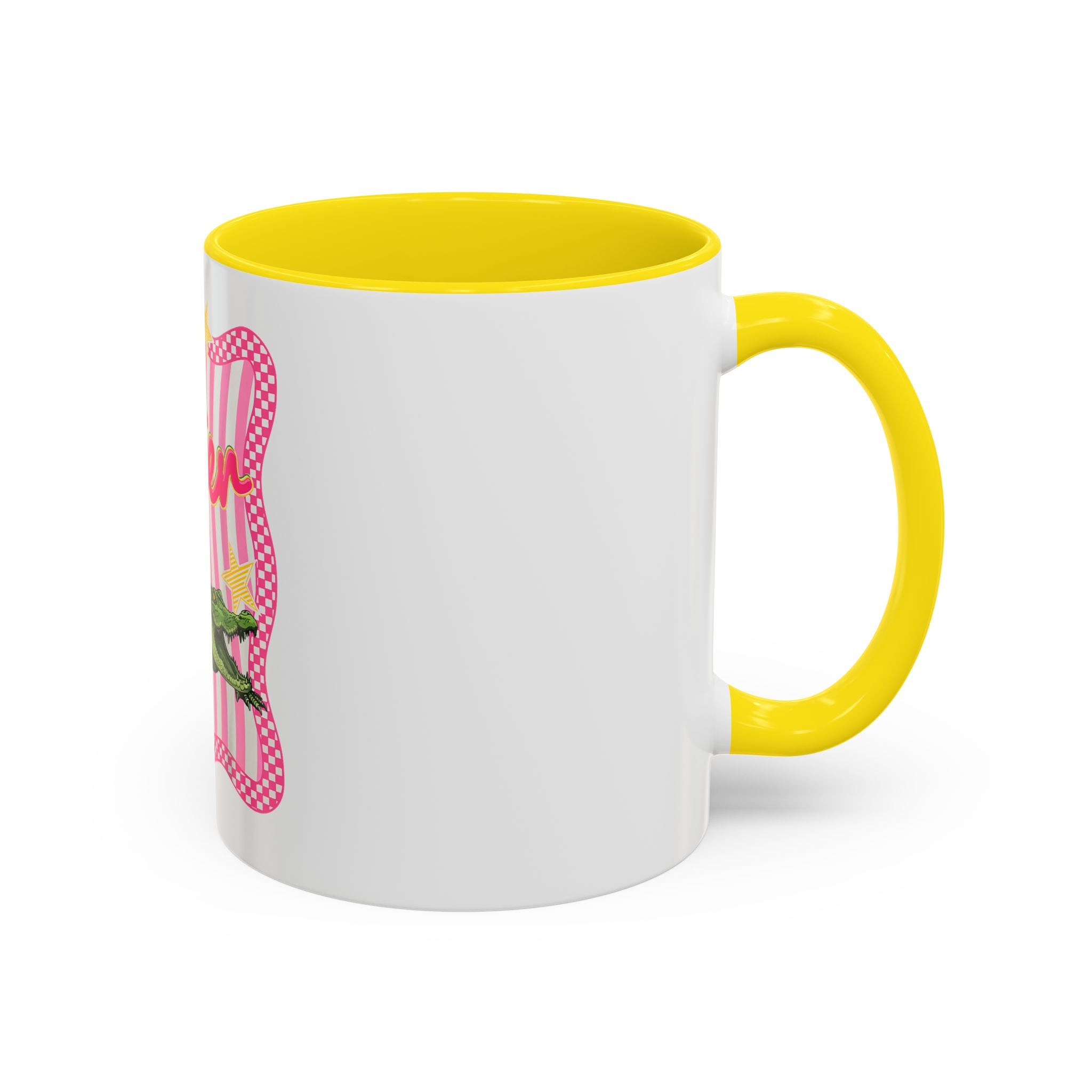Coffee Mug - 'Later' Retro Pink Gator Accent Mug (11/15oz)