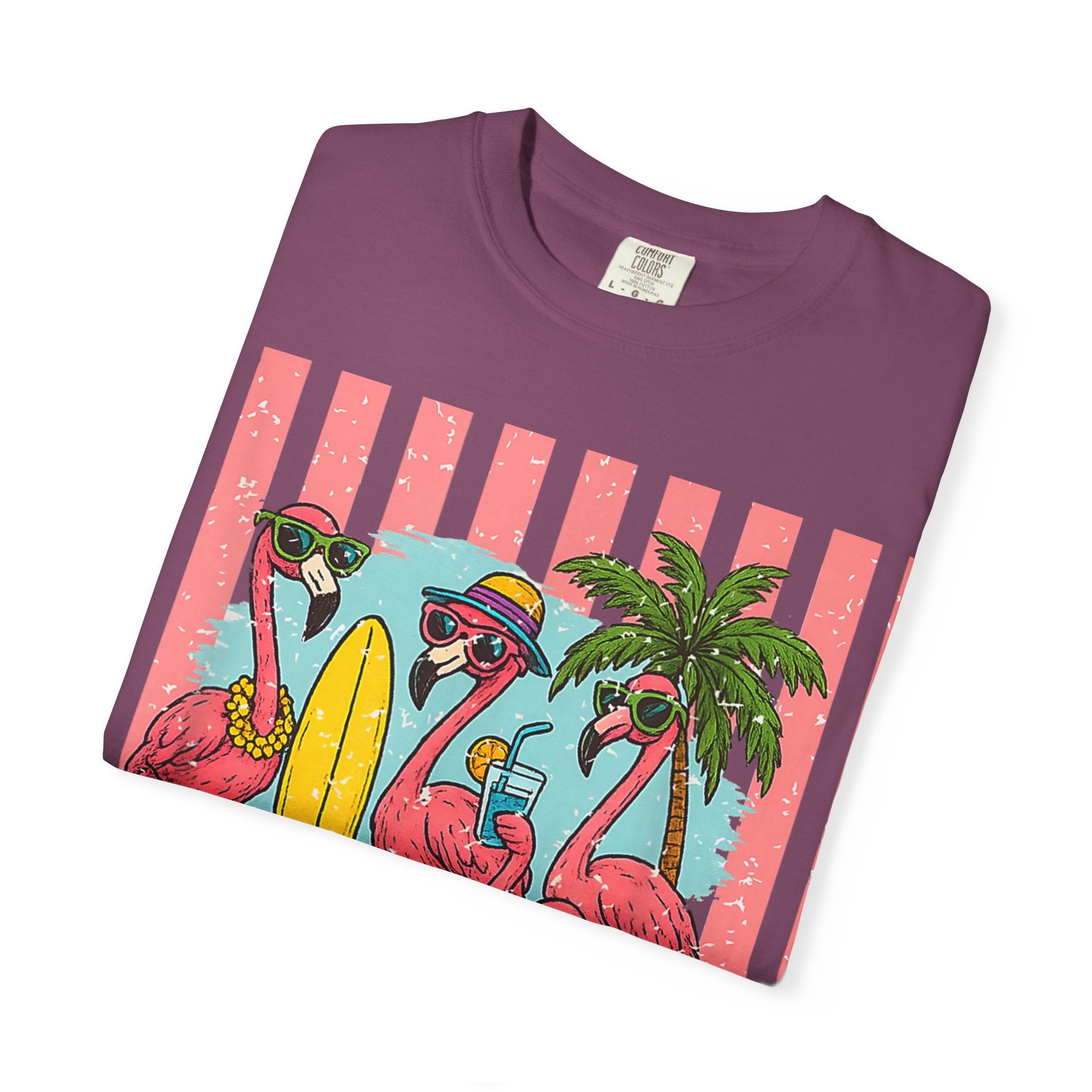 Hello Summer Flamingo Beach T-Shirt