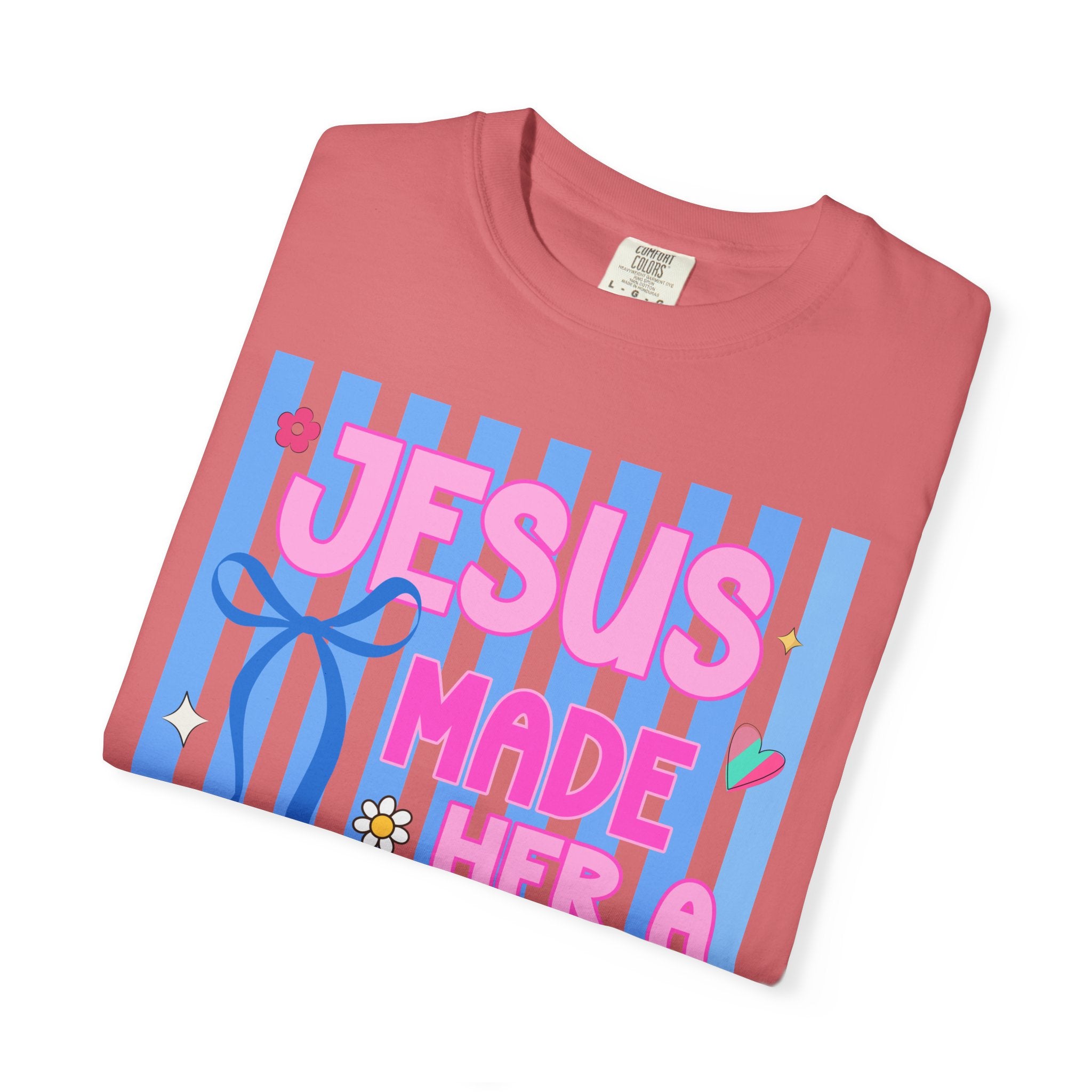 Jesus Made Her a Mama T-Shirt Jesus Made Her A Mama Shirt, Christian Mom Shirt, Faith Based Mama Tee, Religious Mother Shirt, Christian Women Graphic Tee, Cool Moms Tee