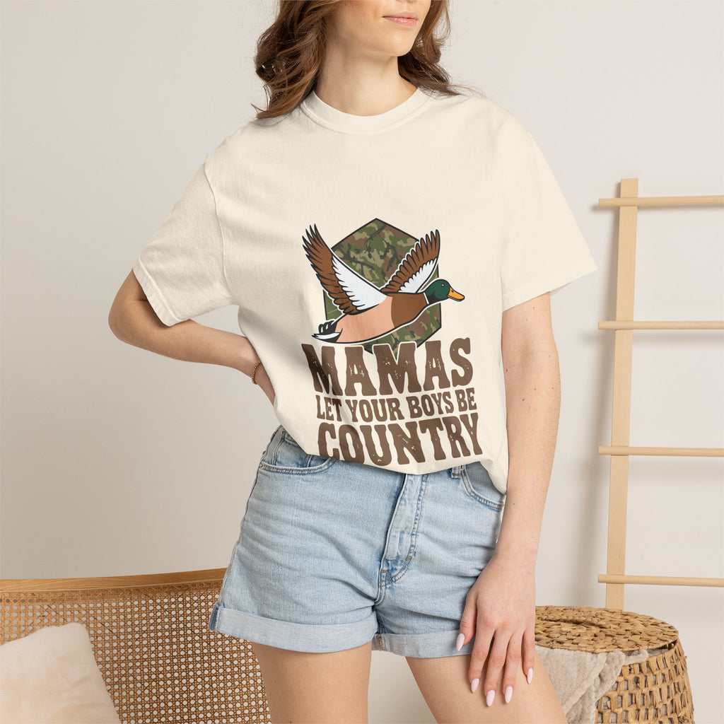 T-Shirt — “Mamas Let Your Boys Be Country” Duck Hunting Graphic Tee