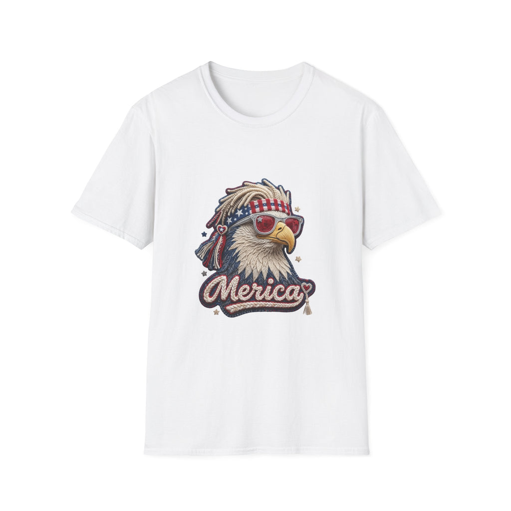 Eagle 'Merica T-Shirt — Patriotic Bald Eagle Sunglasses Tee