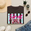 Feral Raccoon Graphic T-Shirt — Retro Pink & Teal Cute Punk Tee