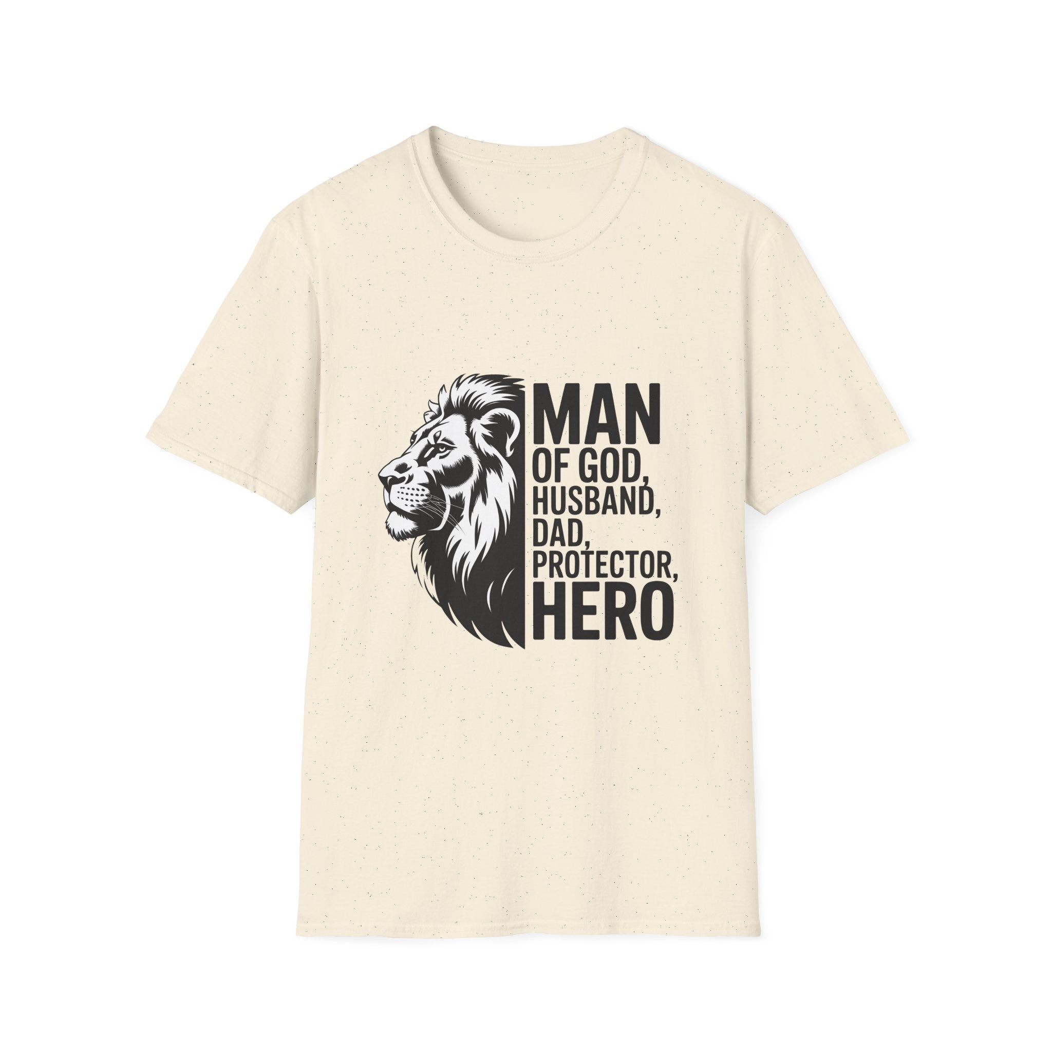 Man of God Husband Dad Protector Hero T-Shirt