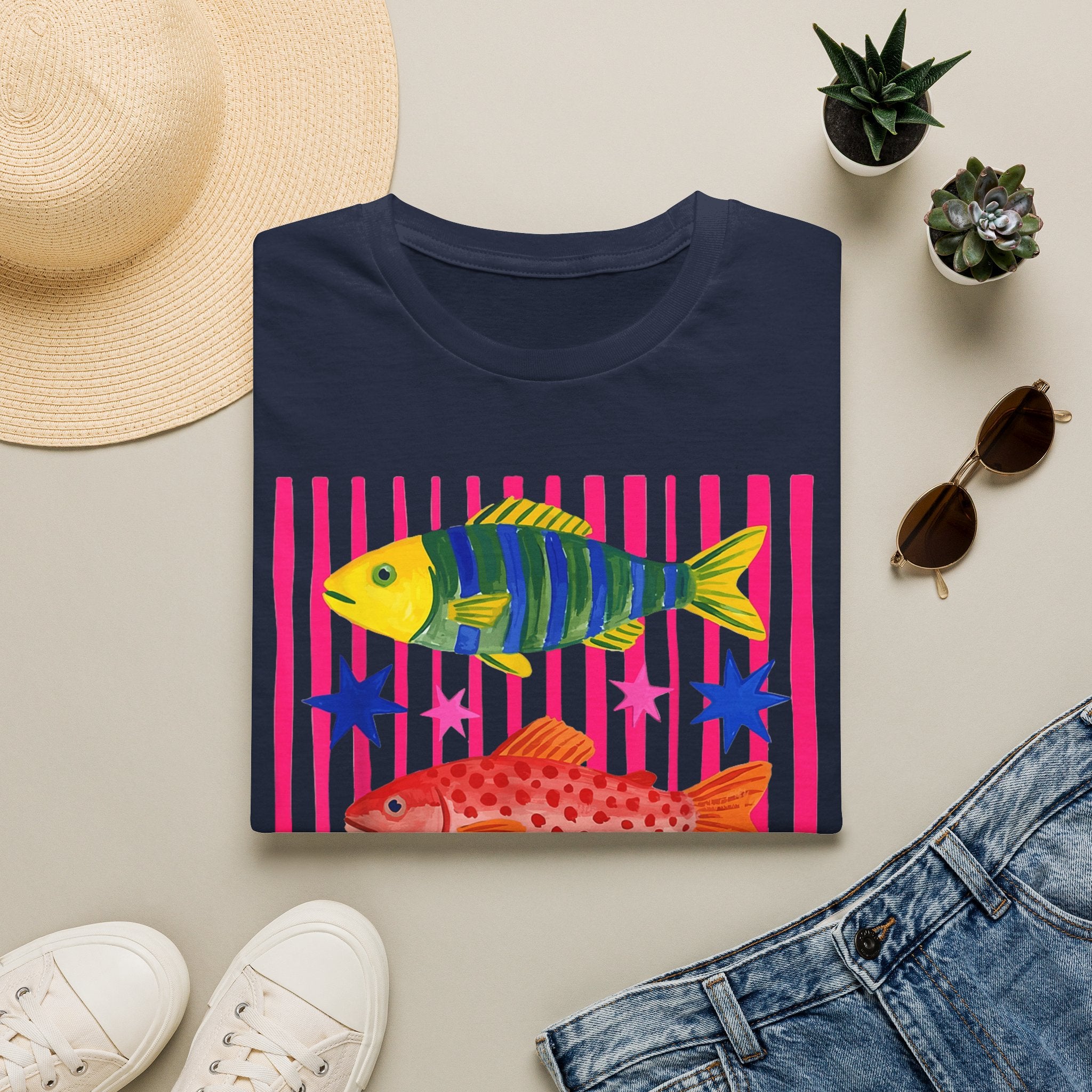 T-Shirt — Colorful Tropical Fish Graphic Tee