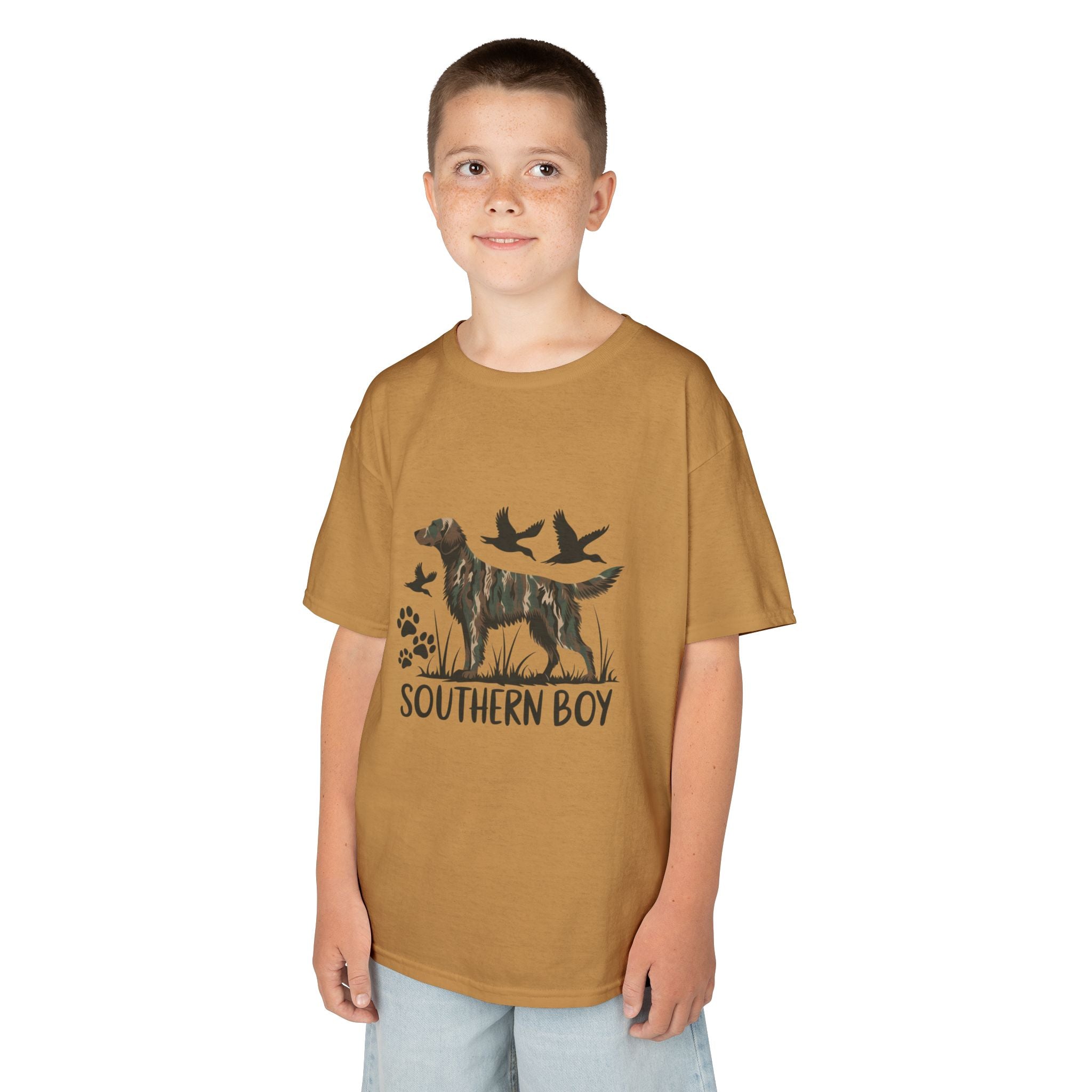 Kids 'Southern Boy' Camo Dog T-Shirt - Outdoor Hunting Puppy Tee