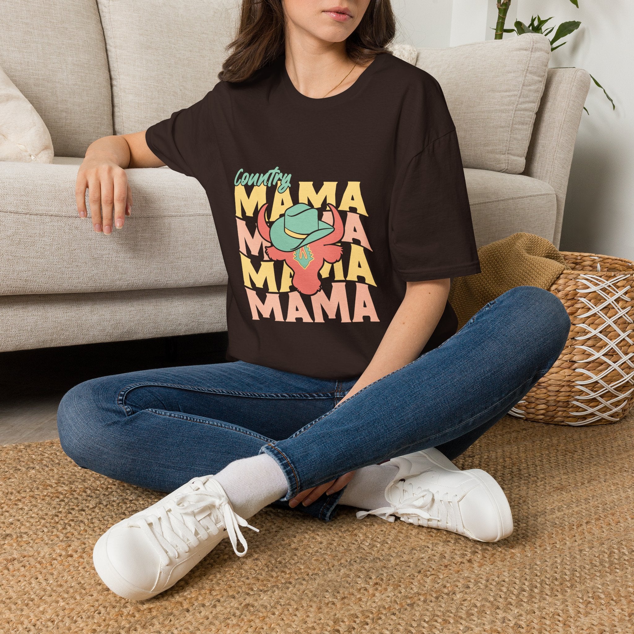Country Mama T-Shirt — Retro Western Cowgirl Tee