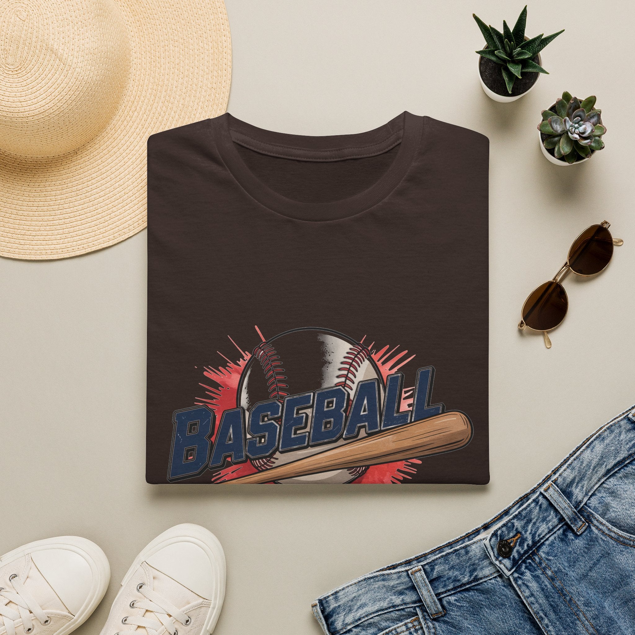 Baseball Dad T-Shirt — Vintage Baseball Ball & Bat Graphic