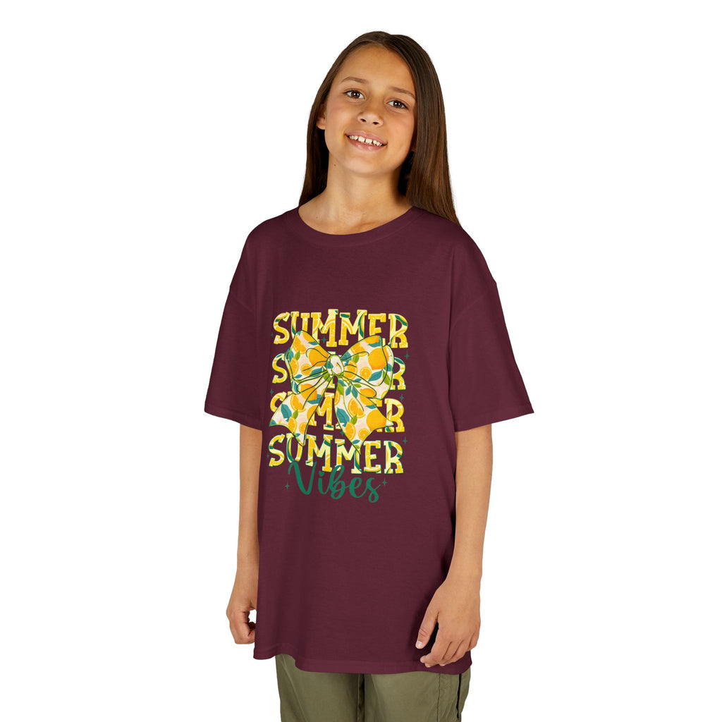 Kids Tee — "Summer Vibes" Lemon Floral Graphic