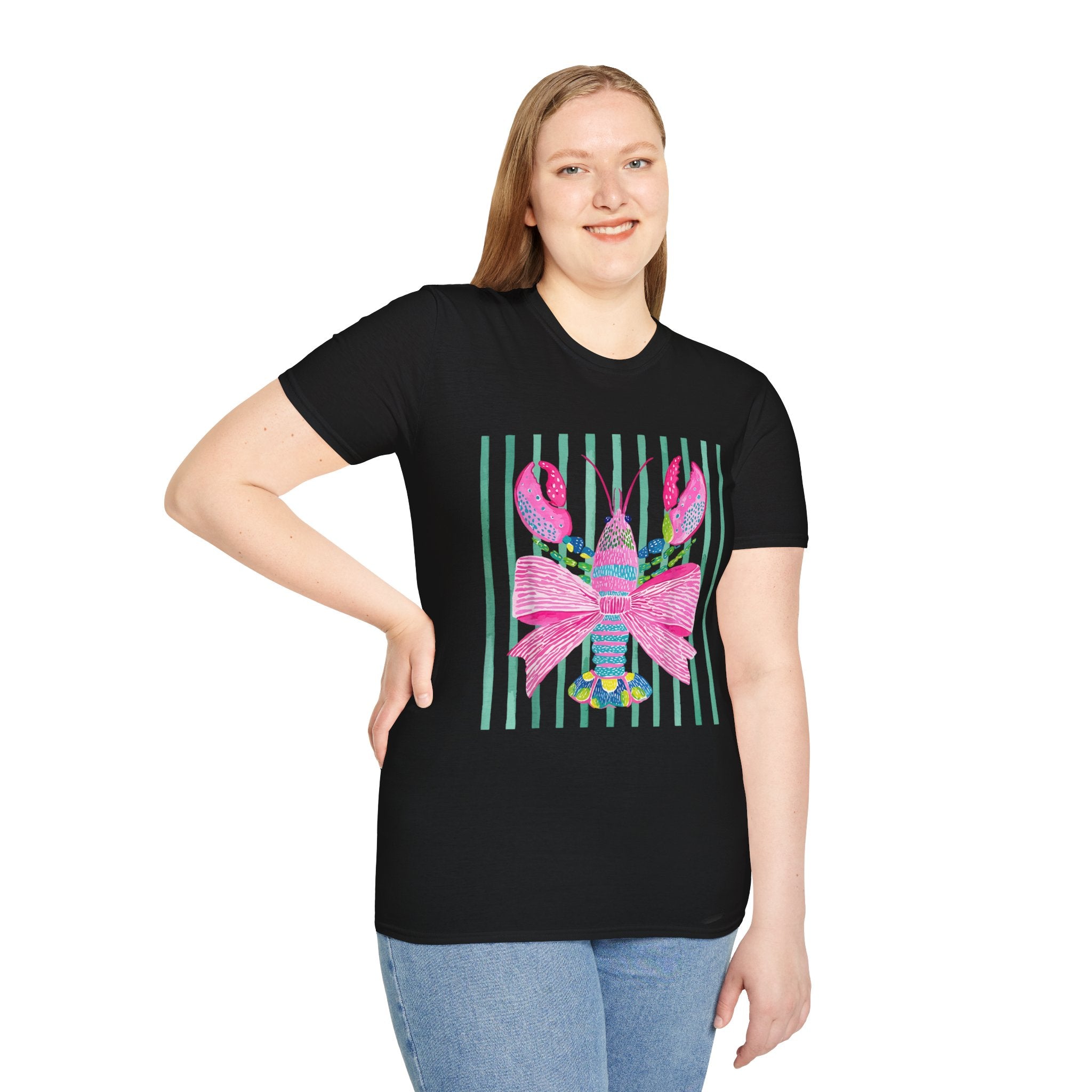 Easter Lobster Tee — Pink Floral Bow Beach Crab T-Shirt
