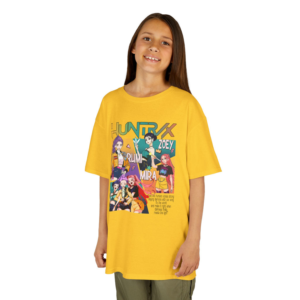 Kids Tee — Colorful Anime Character Collage (HunterX Style)