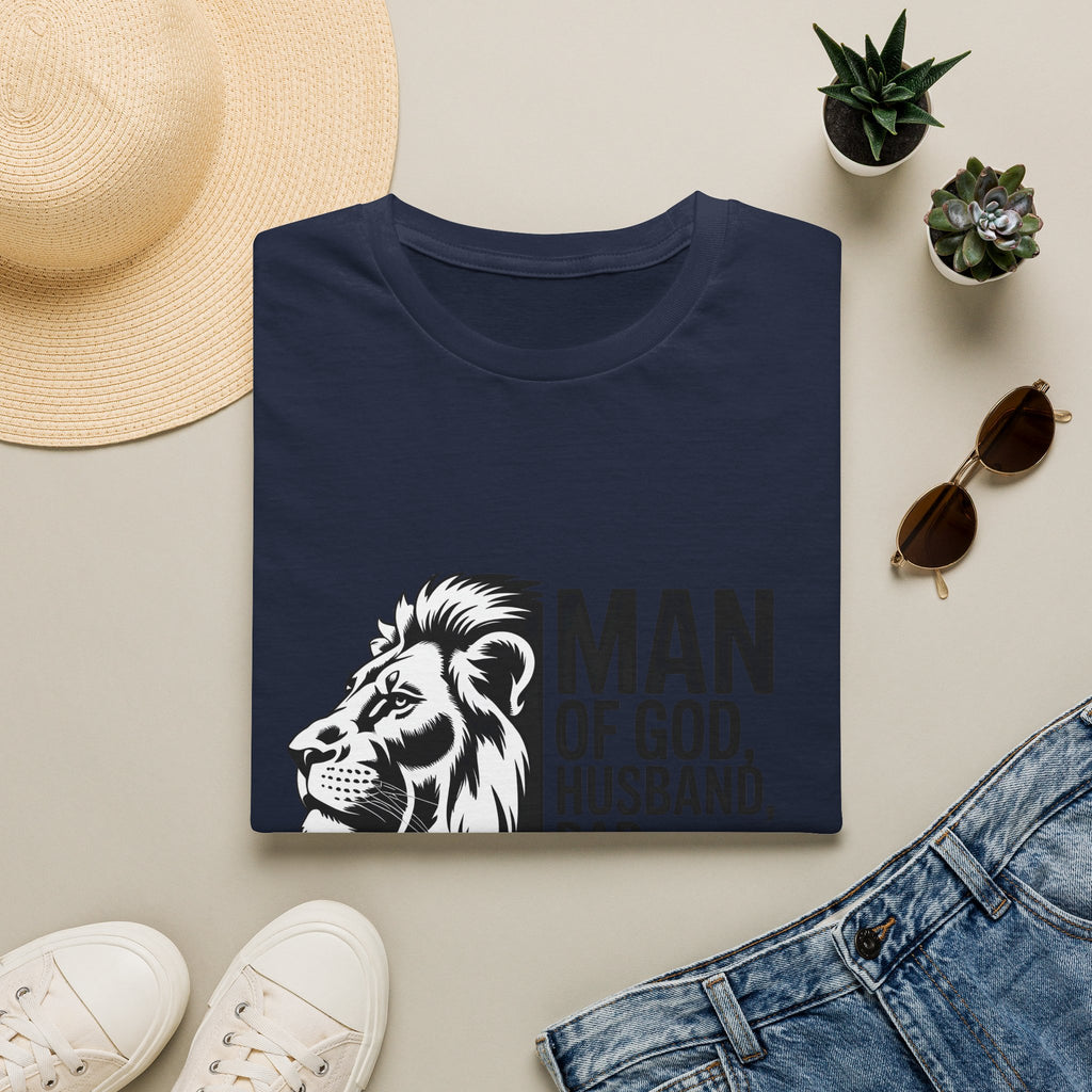 Man of God Husband Dad Protector Hero T-Shirt