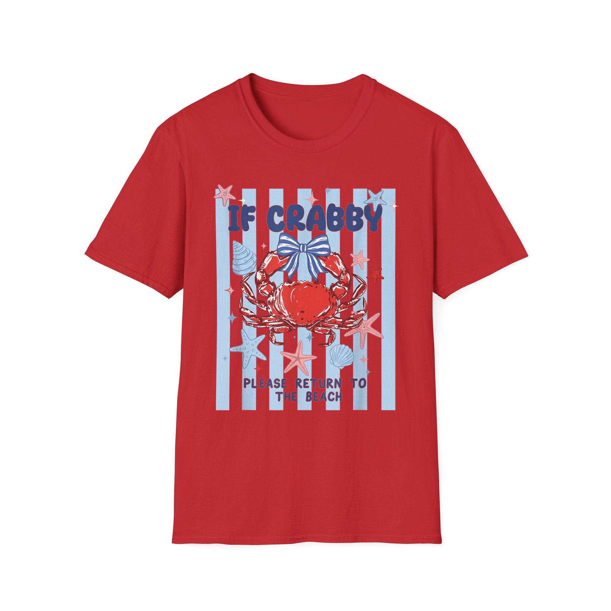 T-Shirt — "If Crabby Please Return to the Beach" Nautical Crab Graphic Tee