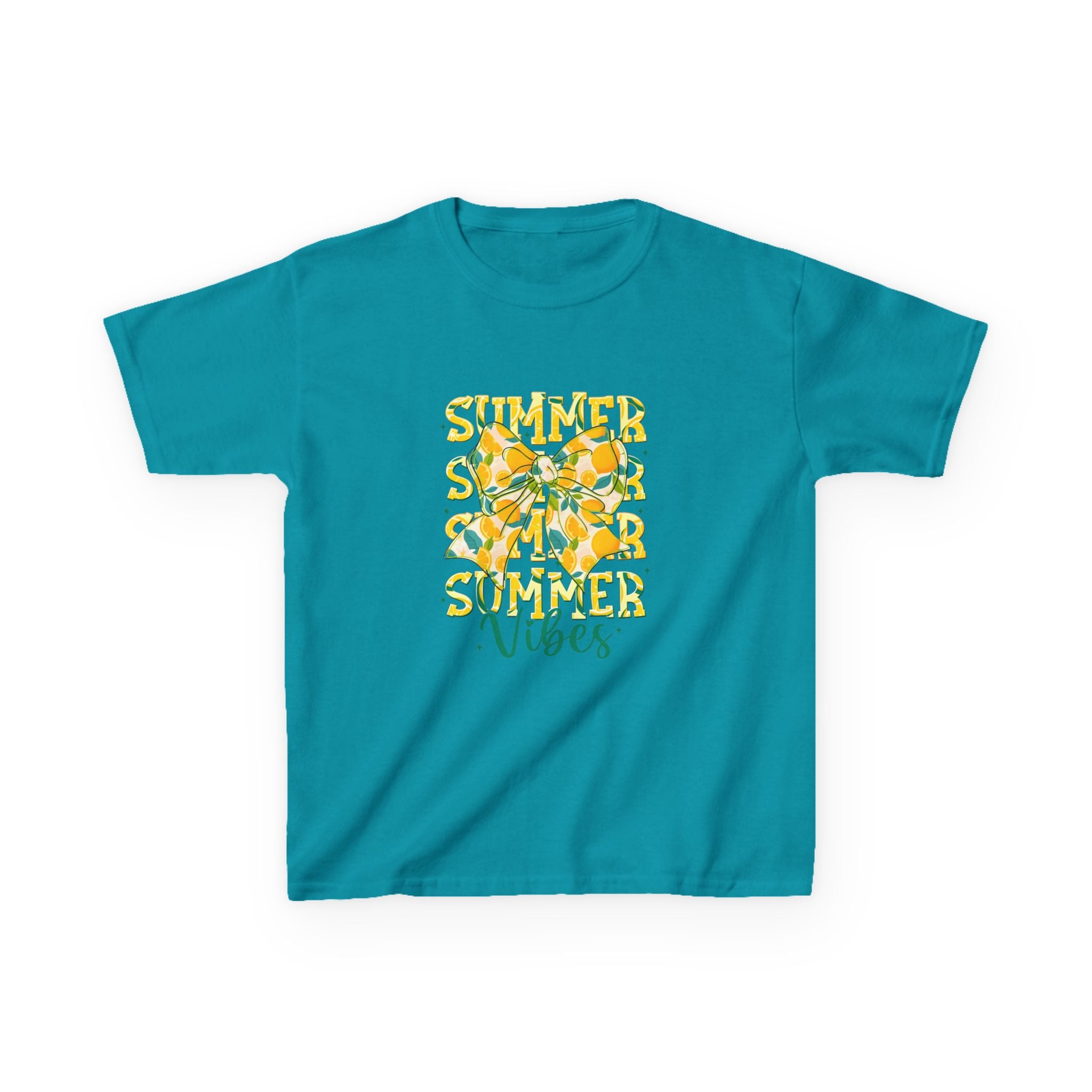 Kids Tee — "Summer Vibes" Lemon Floral Graphic