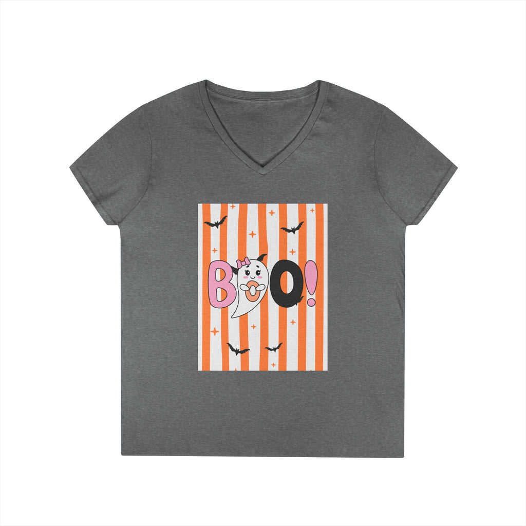 Boo! Ghost Halloween V‑Neck Tee